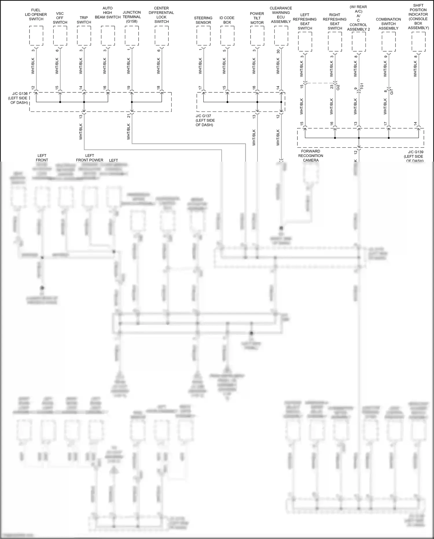 Lexus GX J150 facelift 2 (2019-2023) multiplex network master switch assembly wiring diagram  (2 of 7)