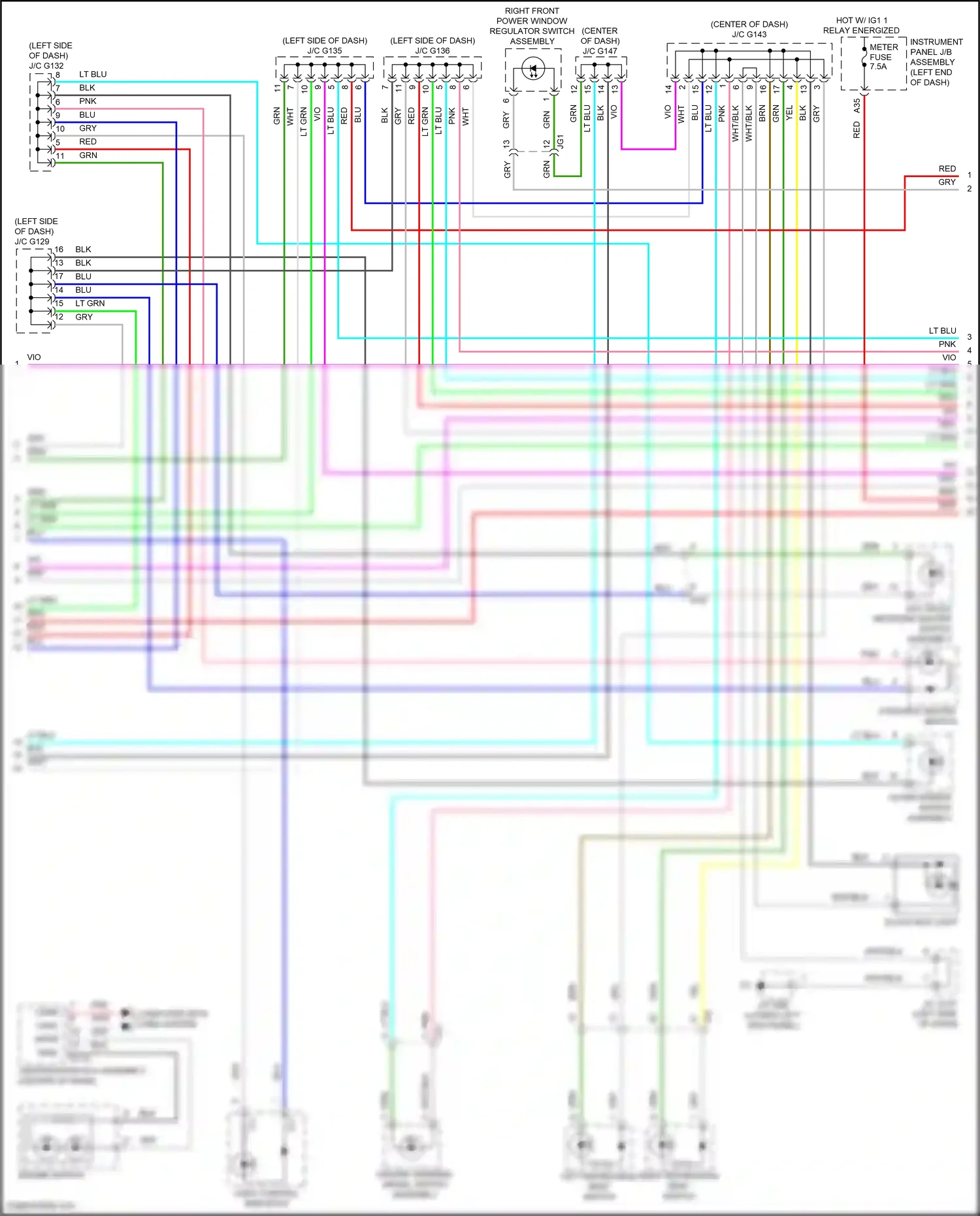 Lexus GX J150 facelift 2 (2019-2023) multiplex network master switch assembly wiring diagram  (3 of 7)