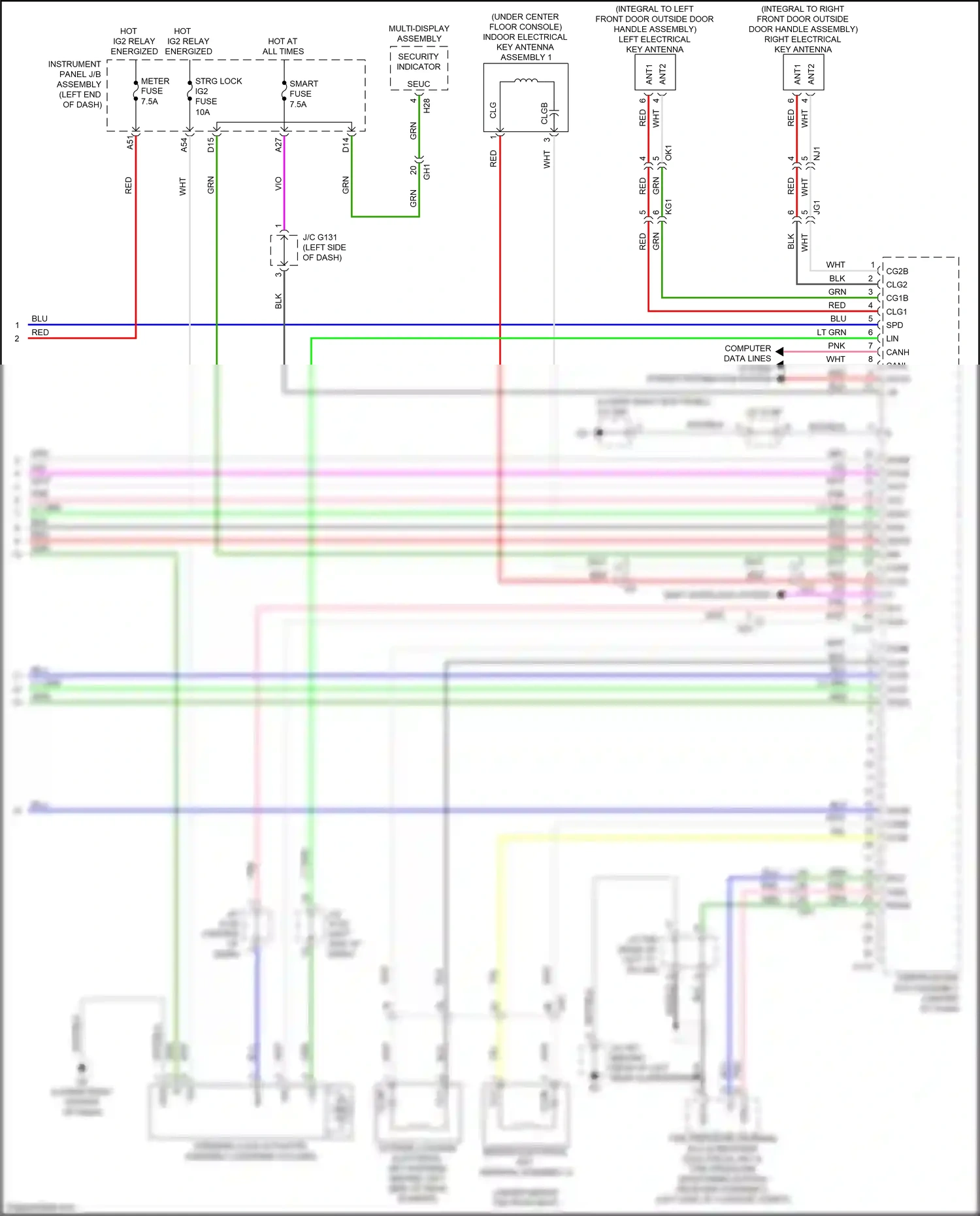 Lexus GX J150 facelift 2 (2019-2023) shift interlock system wiring diagram  (1 of 2)
