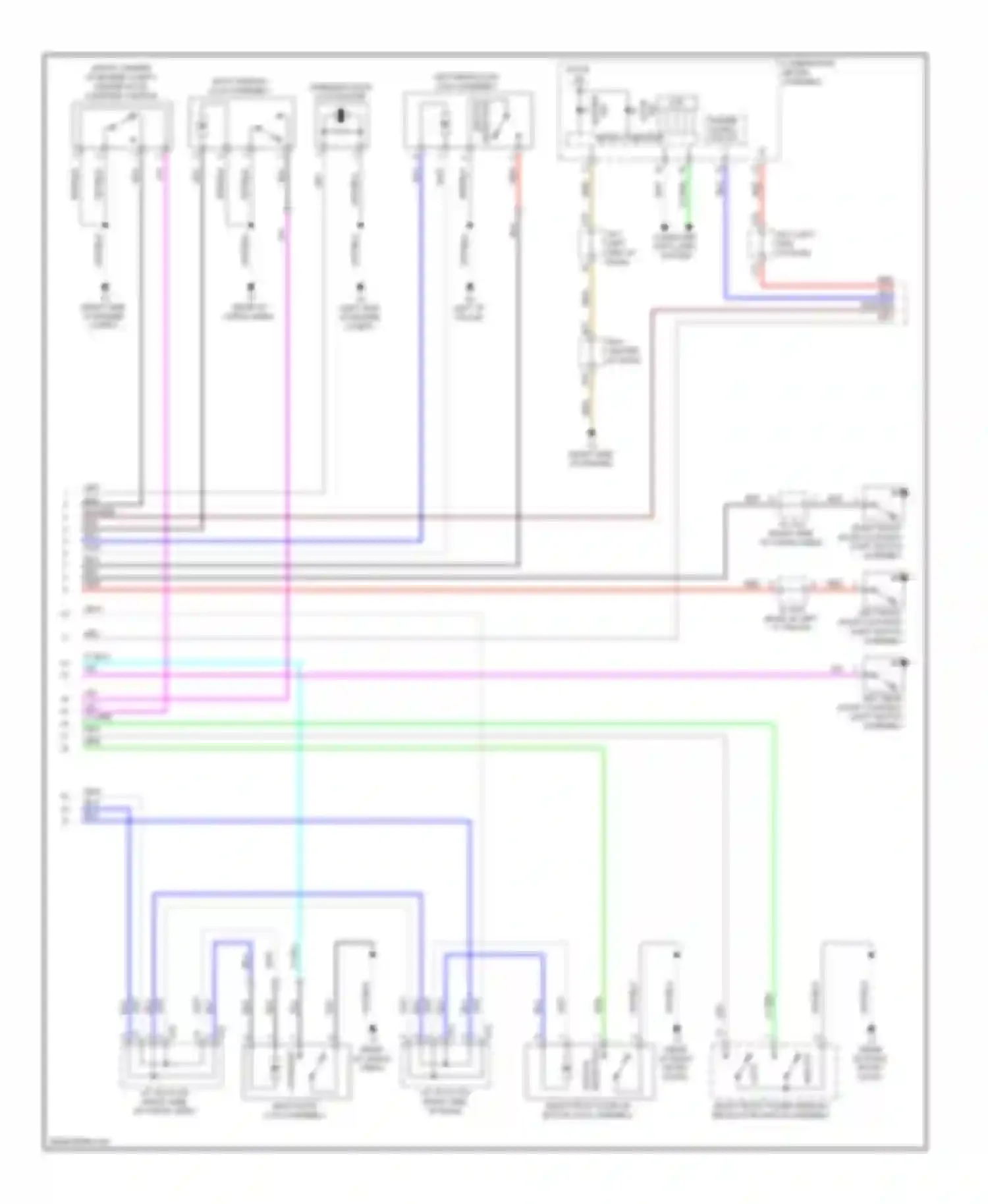 GX Lexus J150 (2009-2013): Power door locks circuit (2 of 4)