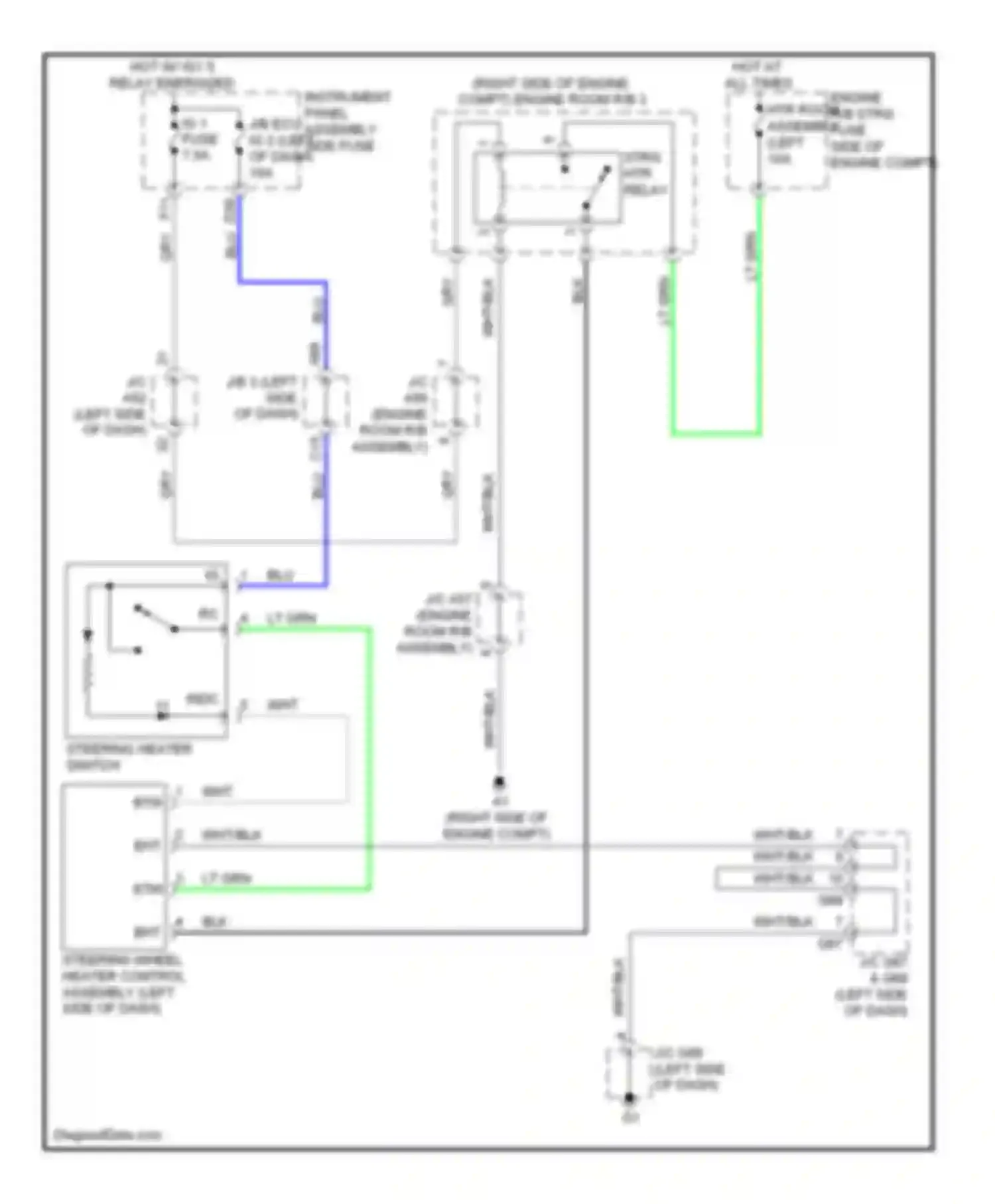 GX Lexus J150 (2009-2013): Heated steering wheel circuit