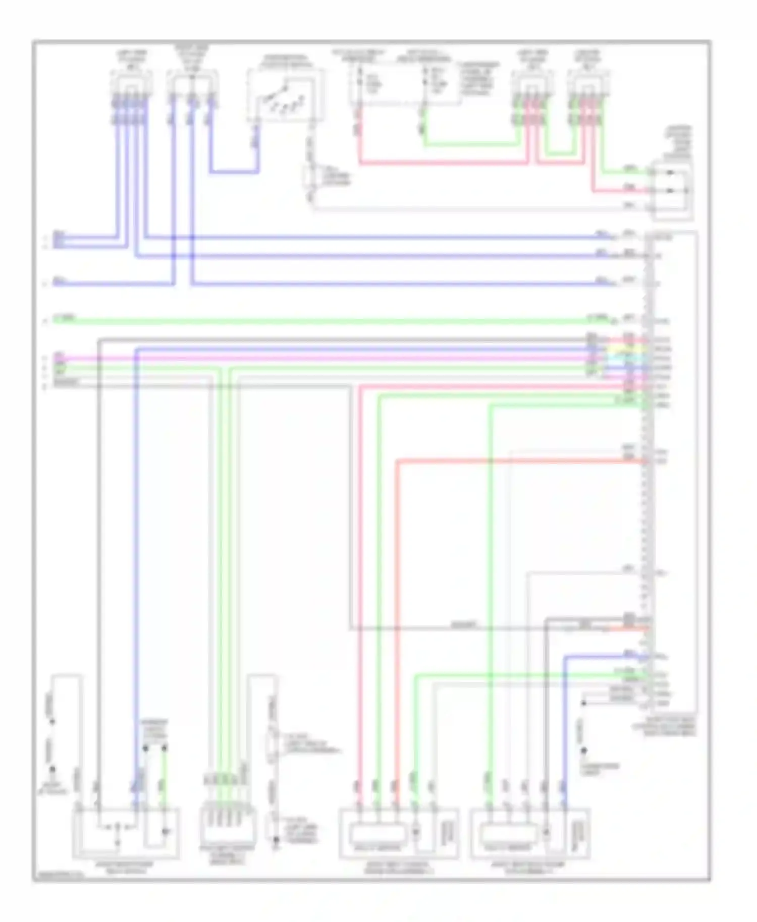 GX Lexus J150 (2009-2013): Rear folding seat circuit (2 of 2)