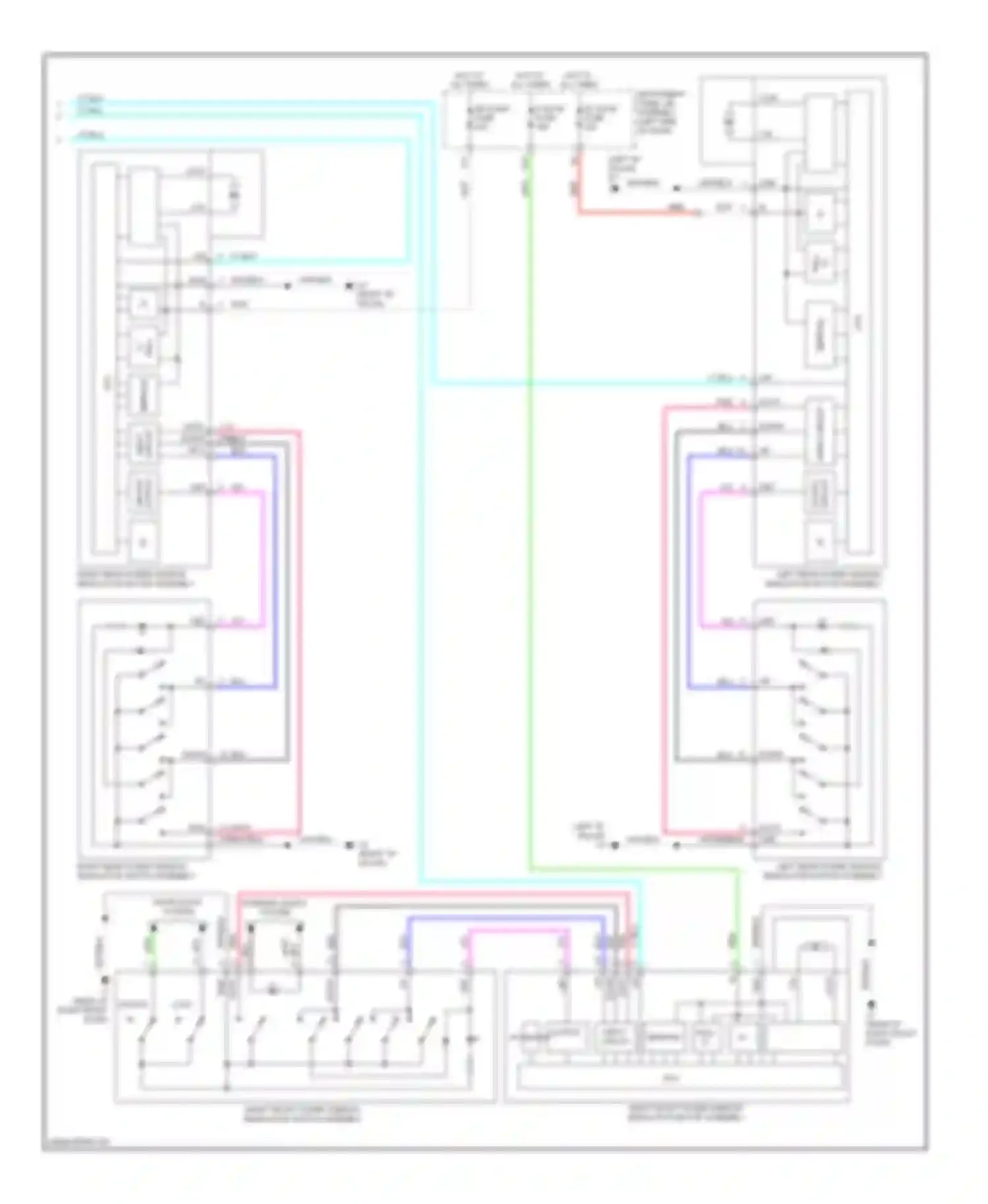 GX Lexus J150 (2009-2013): Power windows circuit (2 of 2)