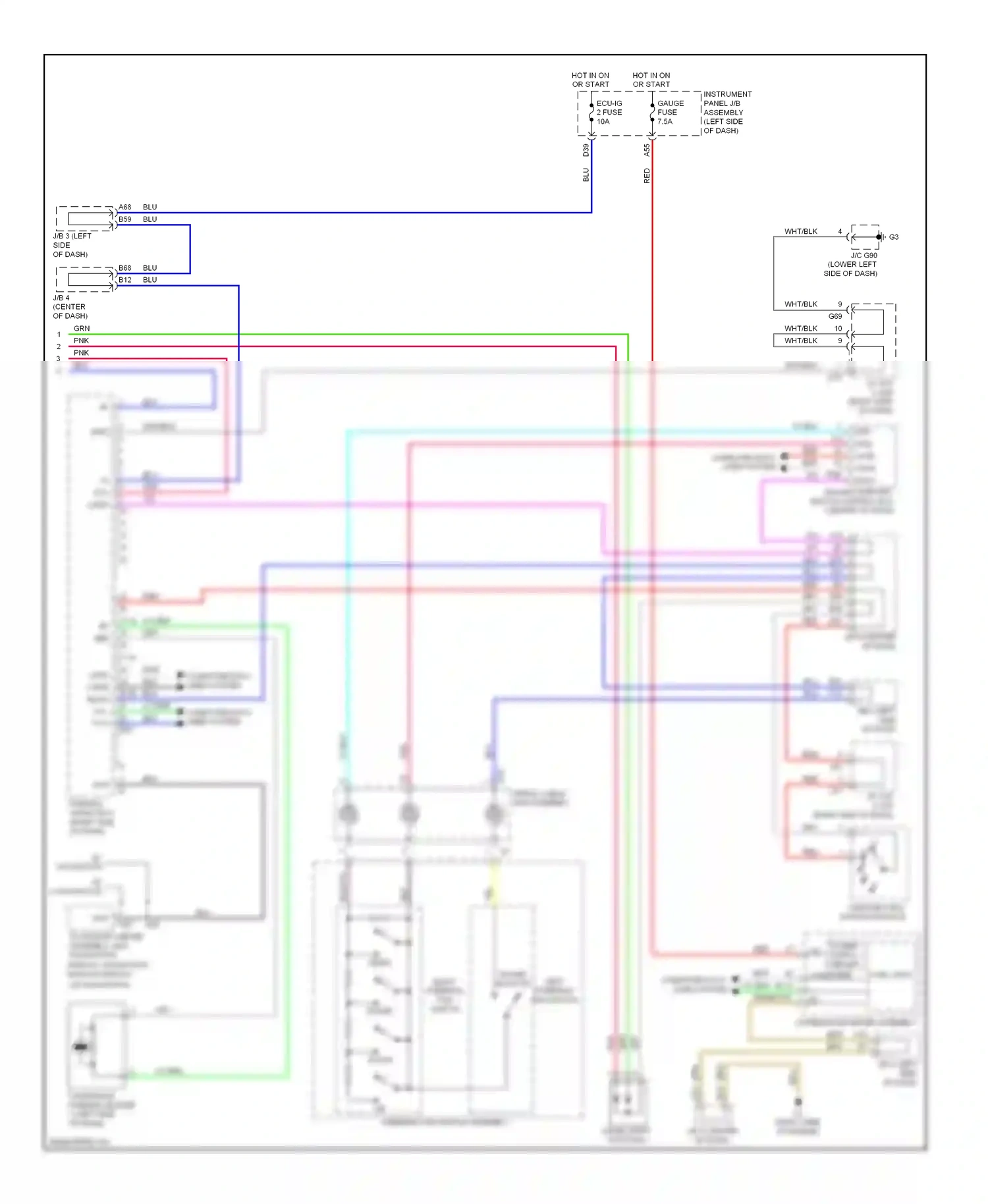 Lexus GX J150 (2009-2013) diode (shift position) wiring diagram  (1 of 1)