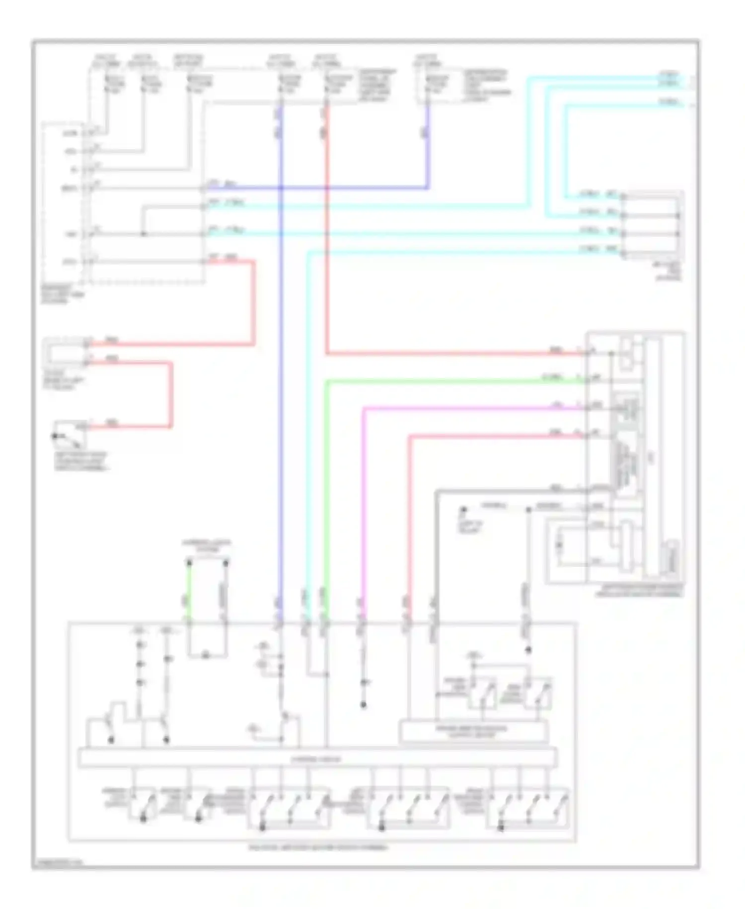 Wiring diagram front passenger side control switch for Lexus GX J150 (2009-2013) (1 of 1)