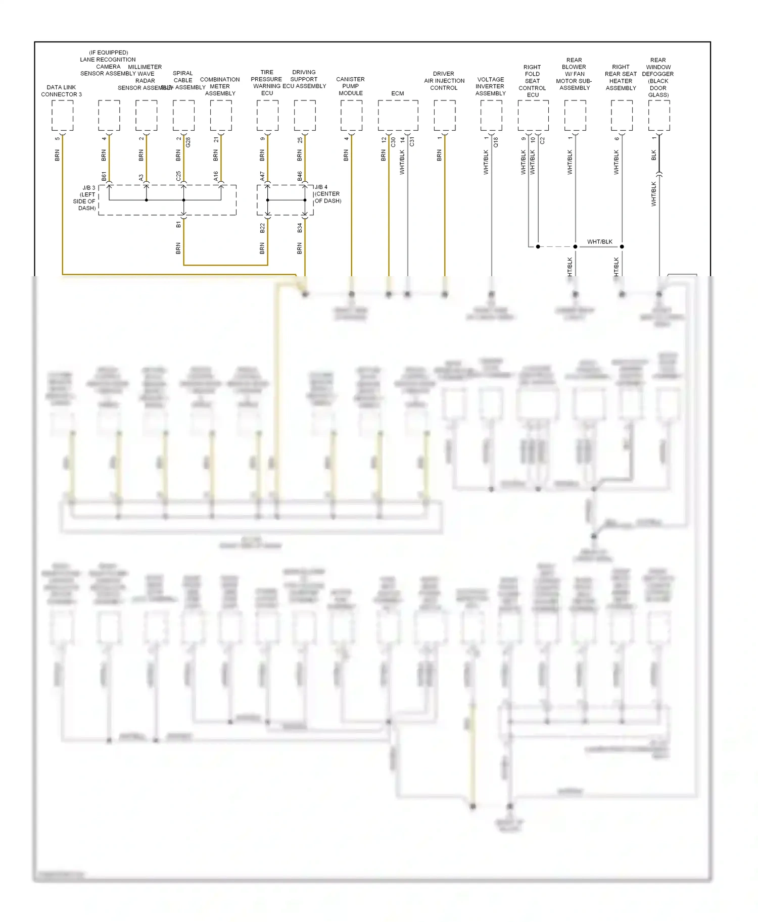 Lexus GX J150 (2009-2013) (if equipped) lane recognition camera sensor assembly wiring diagram  (1 of 1)
