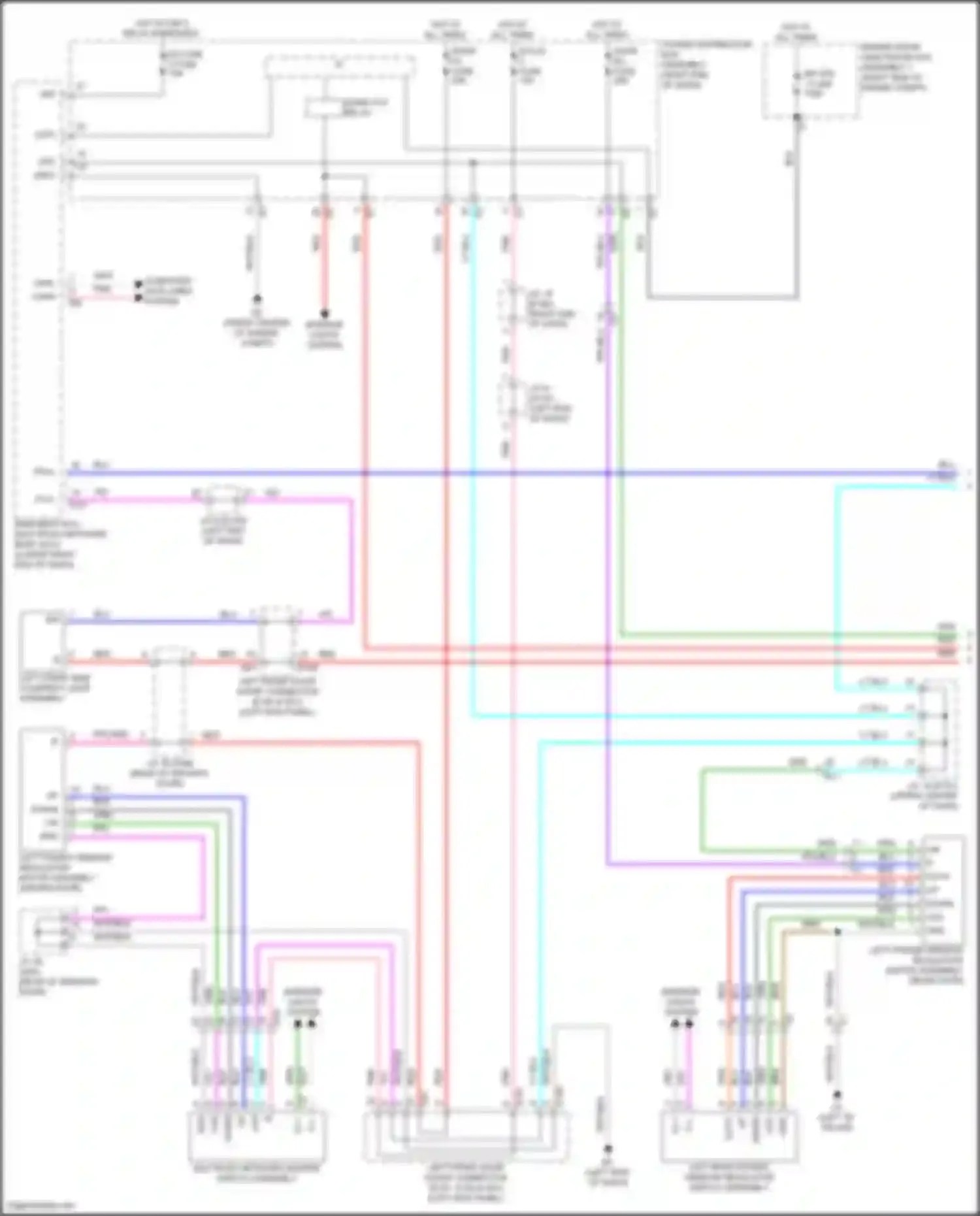 GX Lexus J310 (2023-2024): Power windows circuit (1 of 2)