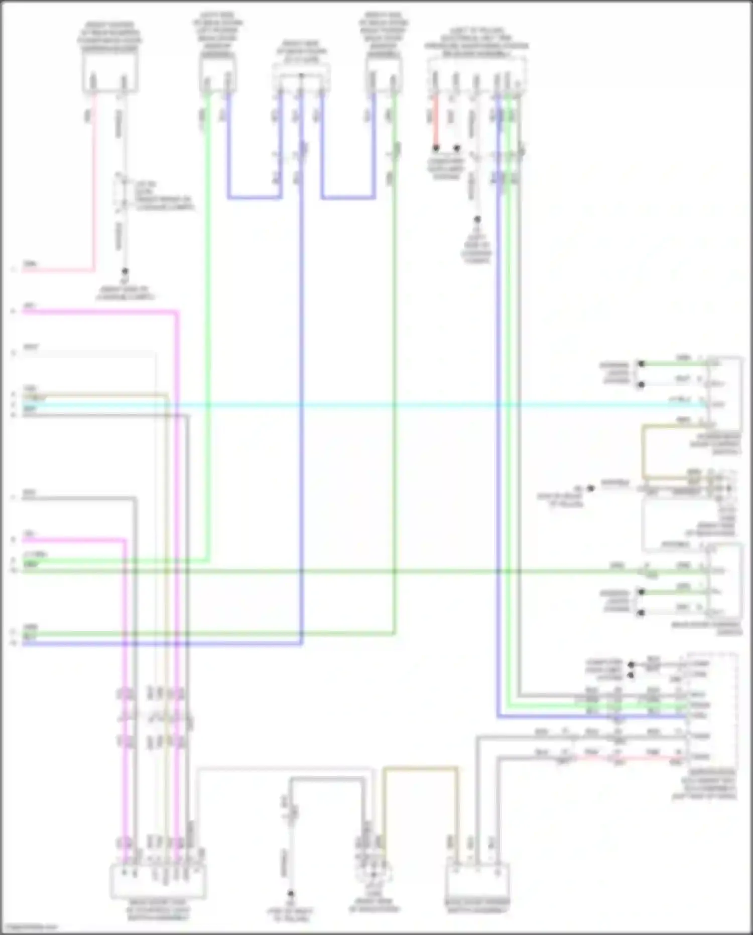Wiring diagram back door opener switch assembly for Lexus GX J310 (2023-2024) (1 of 4)