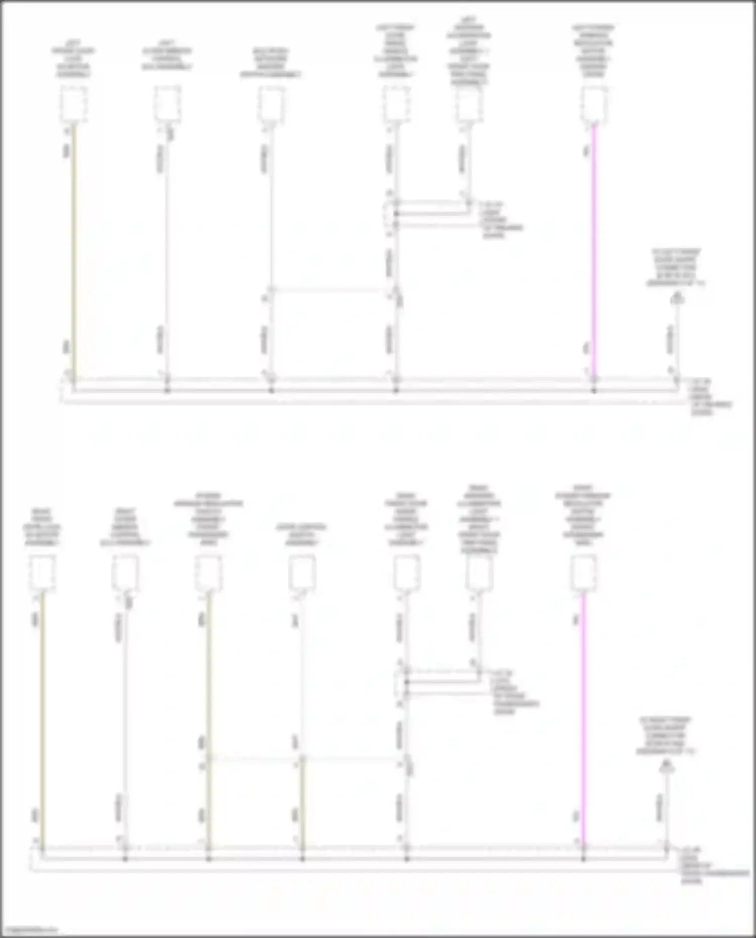 Wiring diagram left front door inside handle illumination light assembly for Lexus GX J310 (2023-2024) (3 of 3)