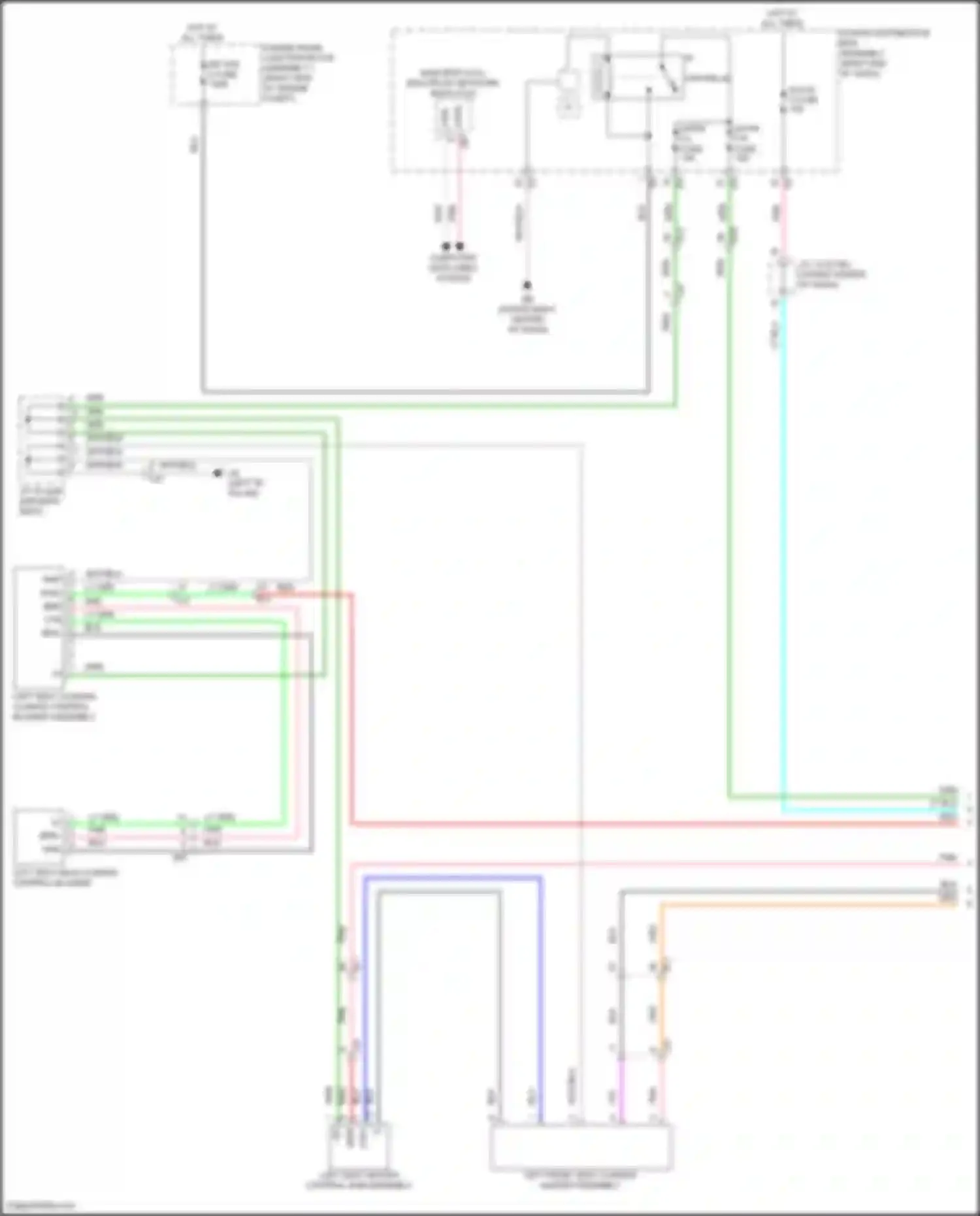 Wiring diagram left front seat cushion heater assembly for Lexus GX J310 (2023-2024) (1 of 3)