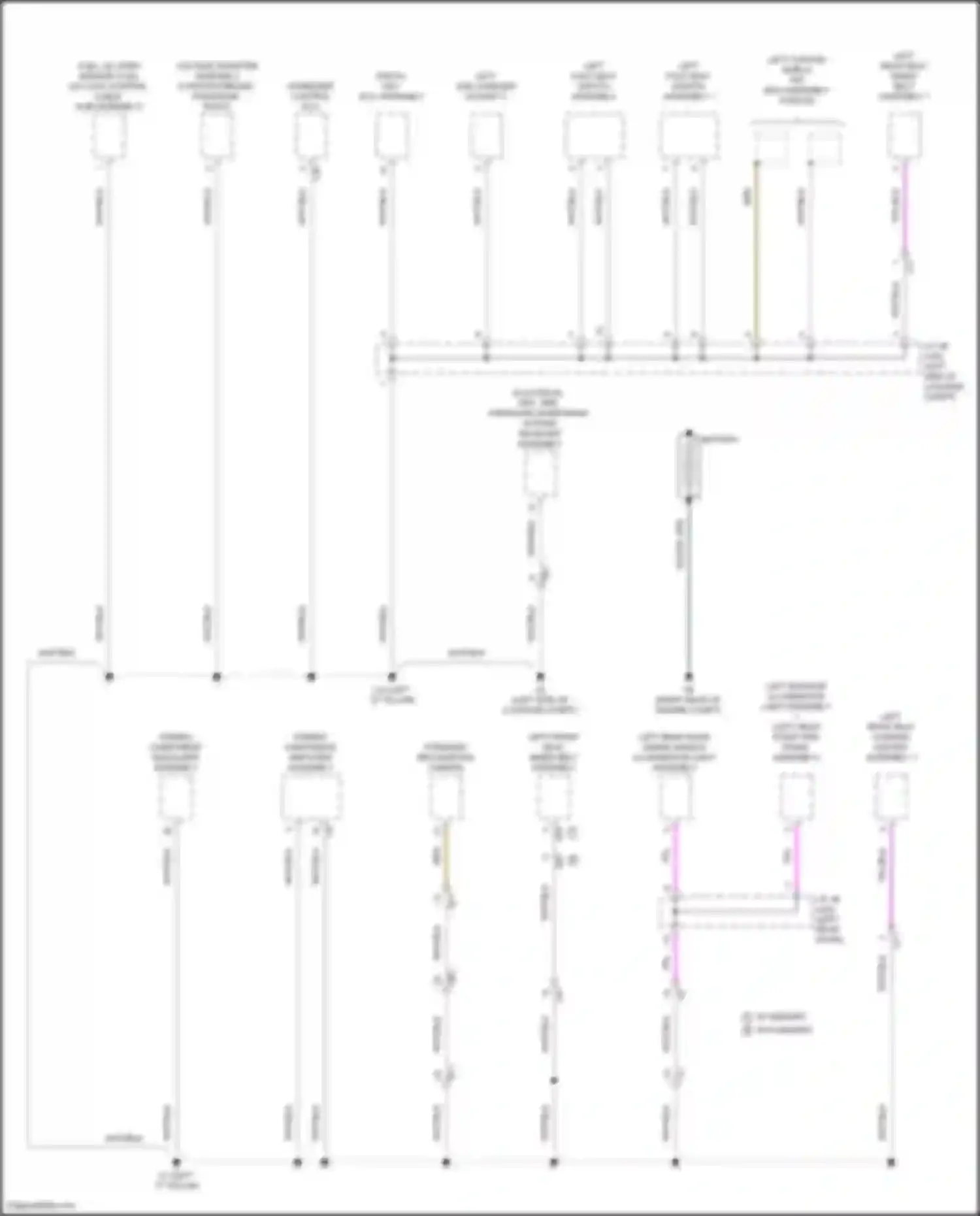 Wiring diagram left front seat inner belt assembly for Lexus GX J310 (2023-2024) (2 of 5)