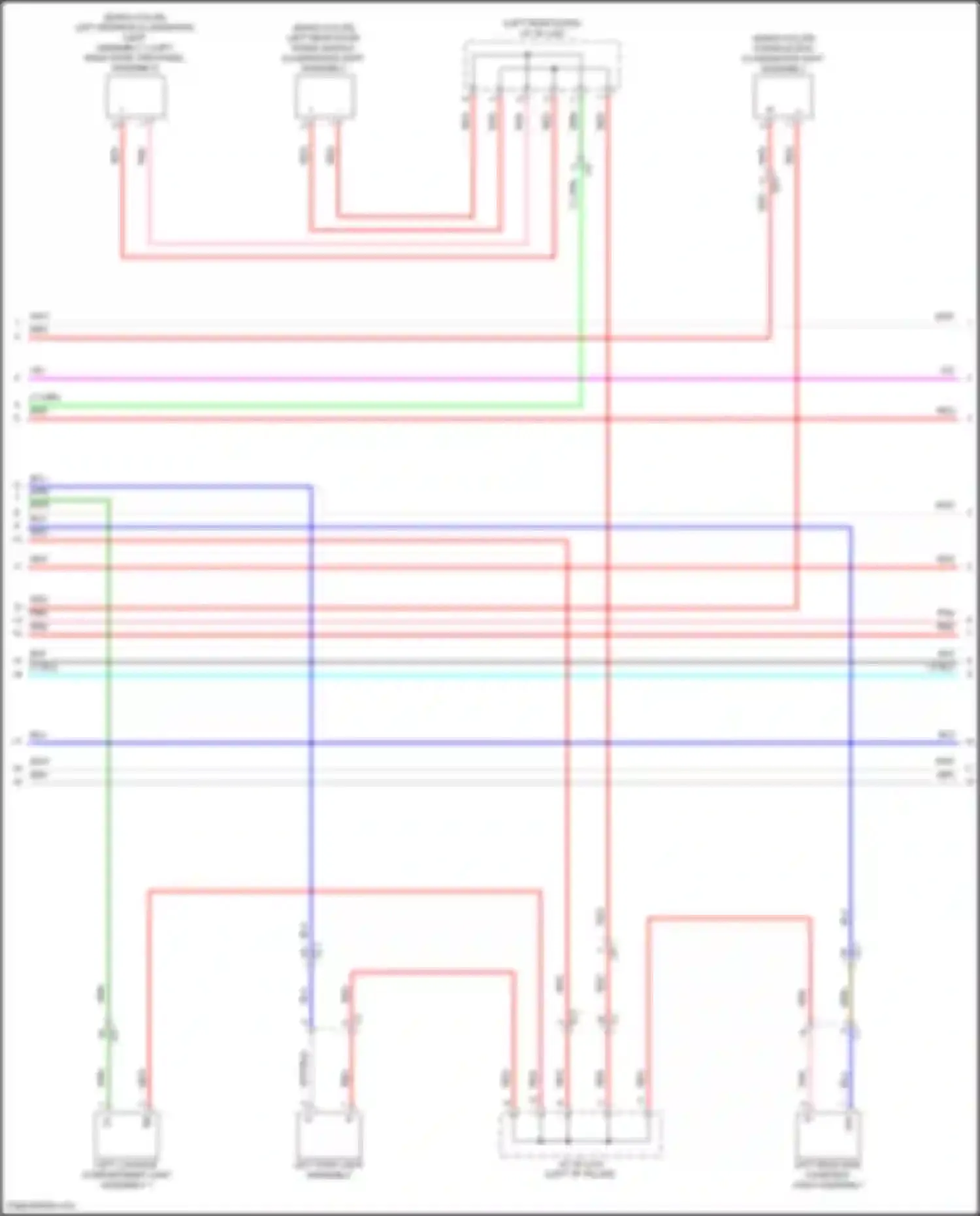 Wiring diagram left luggage compartment light assembly 1 for Lexus GX J310 (2023-2024) (1 of 1)