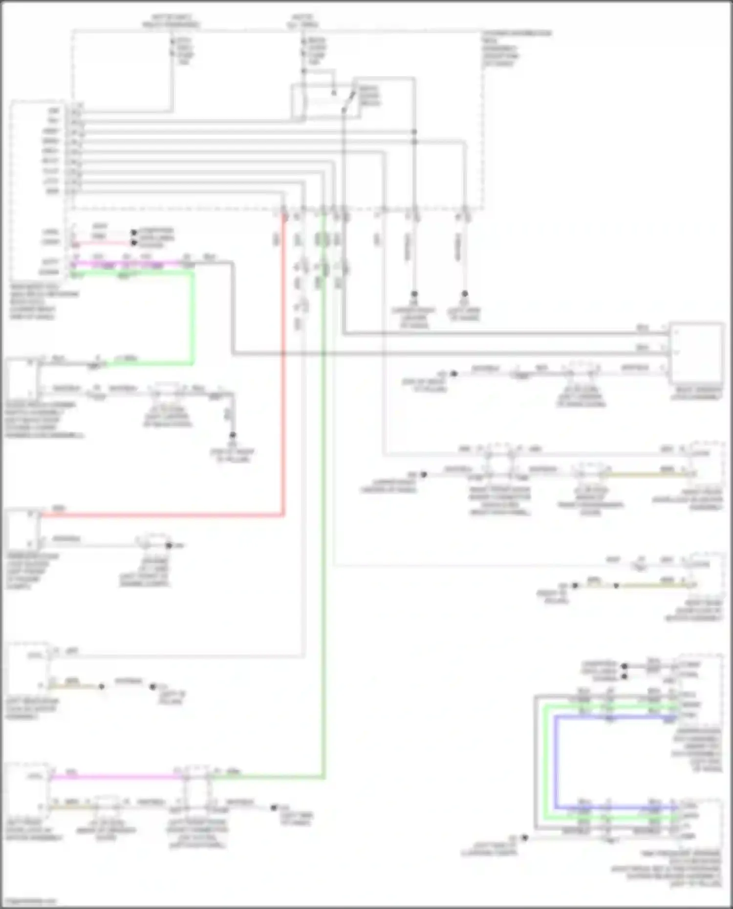 Wiring diagram right front door lock w/ motor assembly for Lexus GX J310 (2023-2024) (5 of 9)