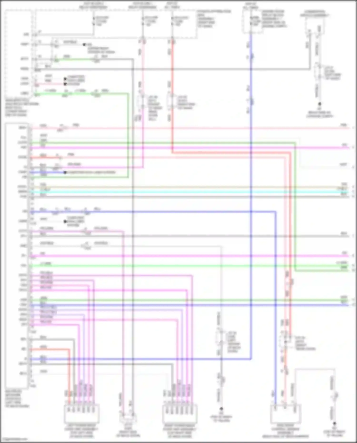Wiring diagram right power back door unit assembly for Lexus GX J310 (2023-2024) (1 of 1)