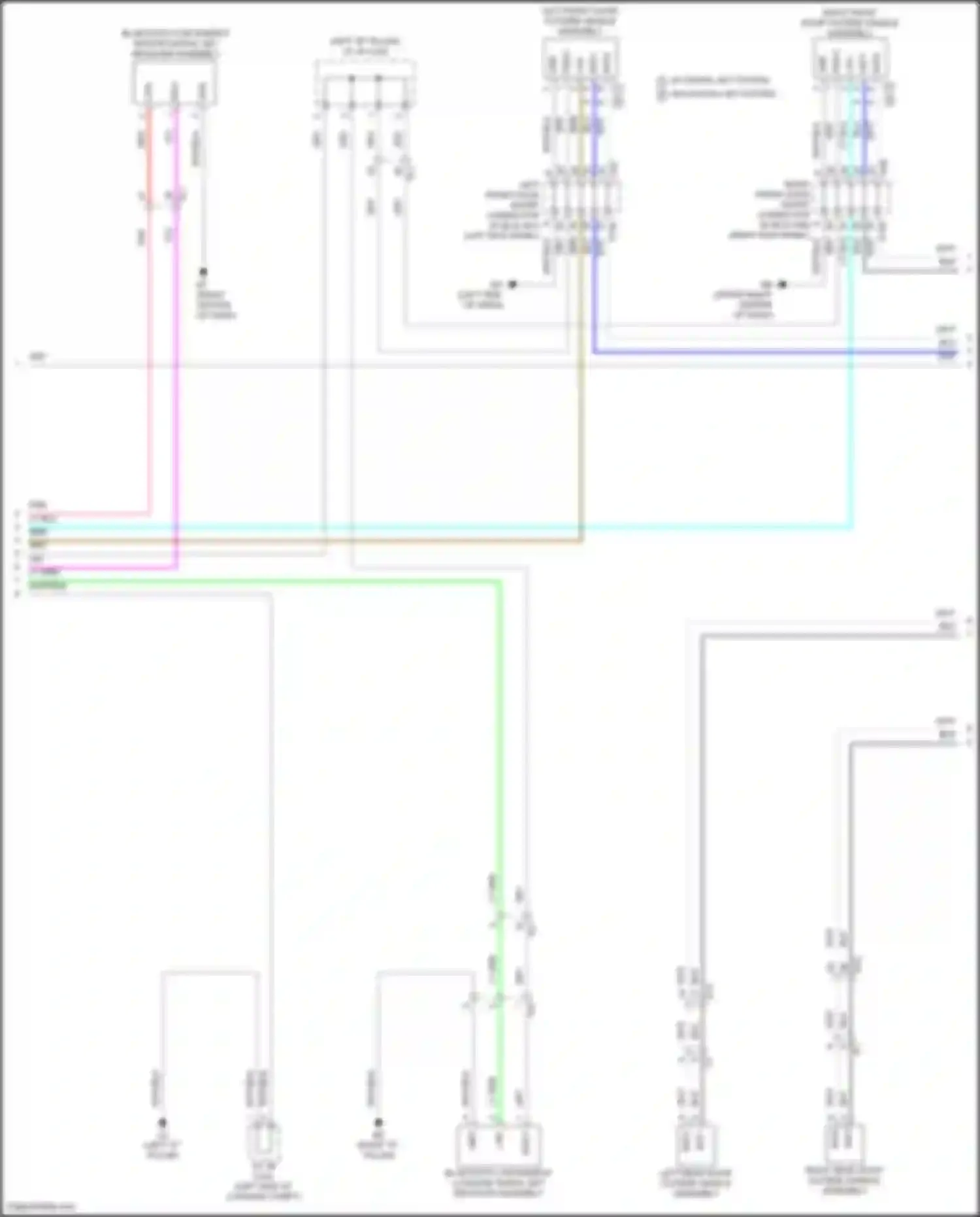 Wiring diagram right rear door outside handle assembly for Lexus GX J310 (2023-2024) (1 of 2)