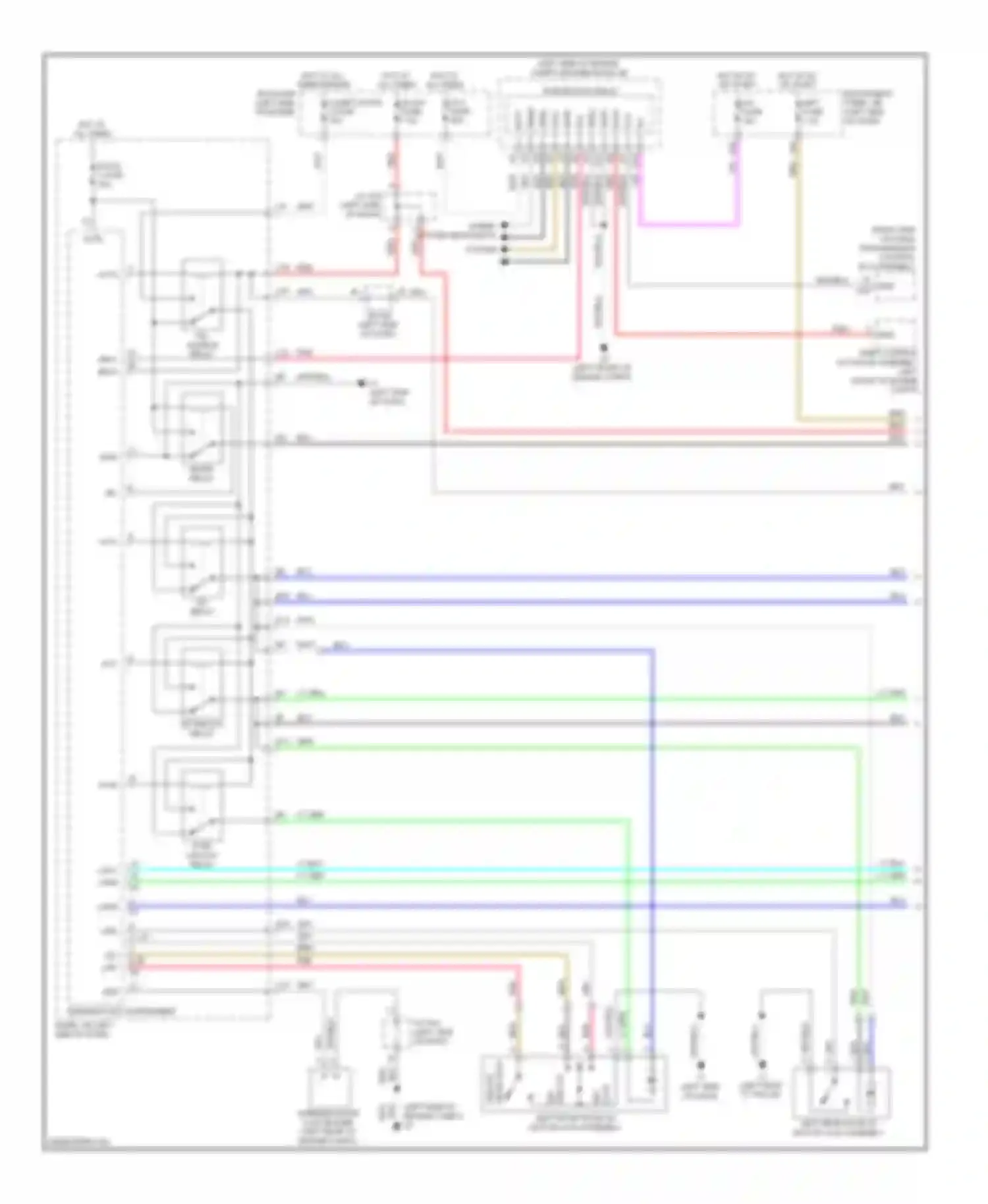 HS Lexus I (2009-2012): Power door locks circuit (1 of 5)