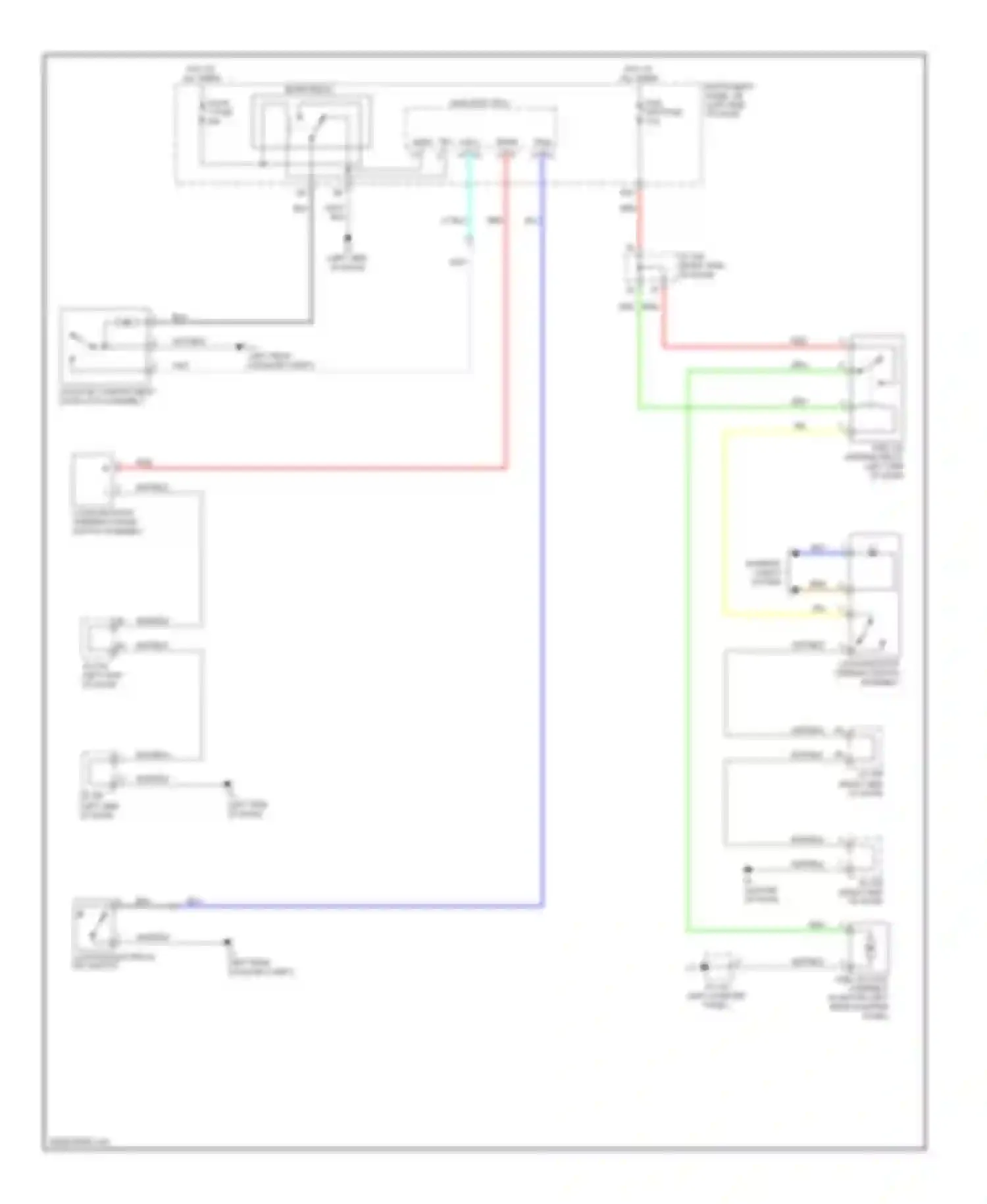 HS Lexus I (2009-2012): Trunk & fuel door release circuit