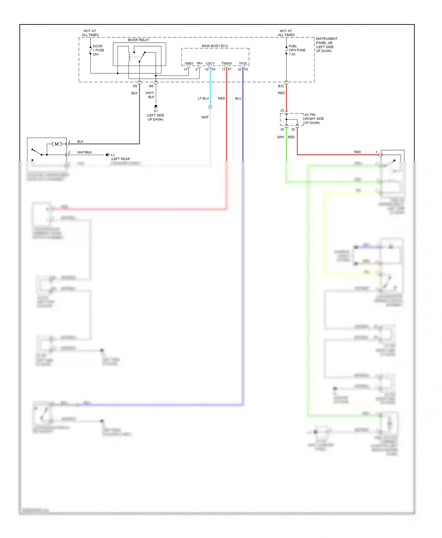 Lexus HS I (2009-2012) blu wiring diagram  (90 of 94)
