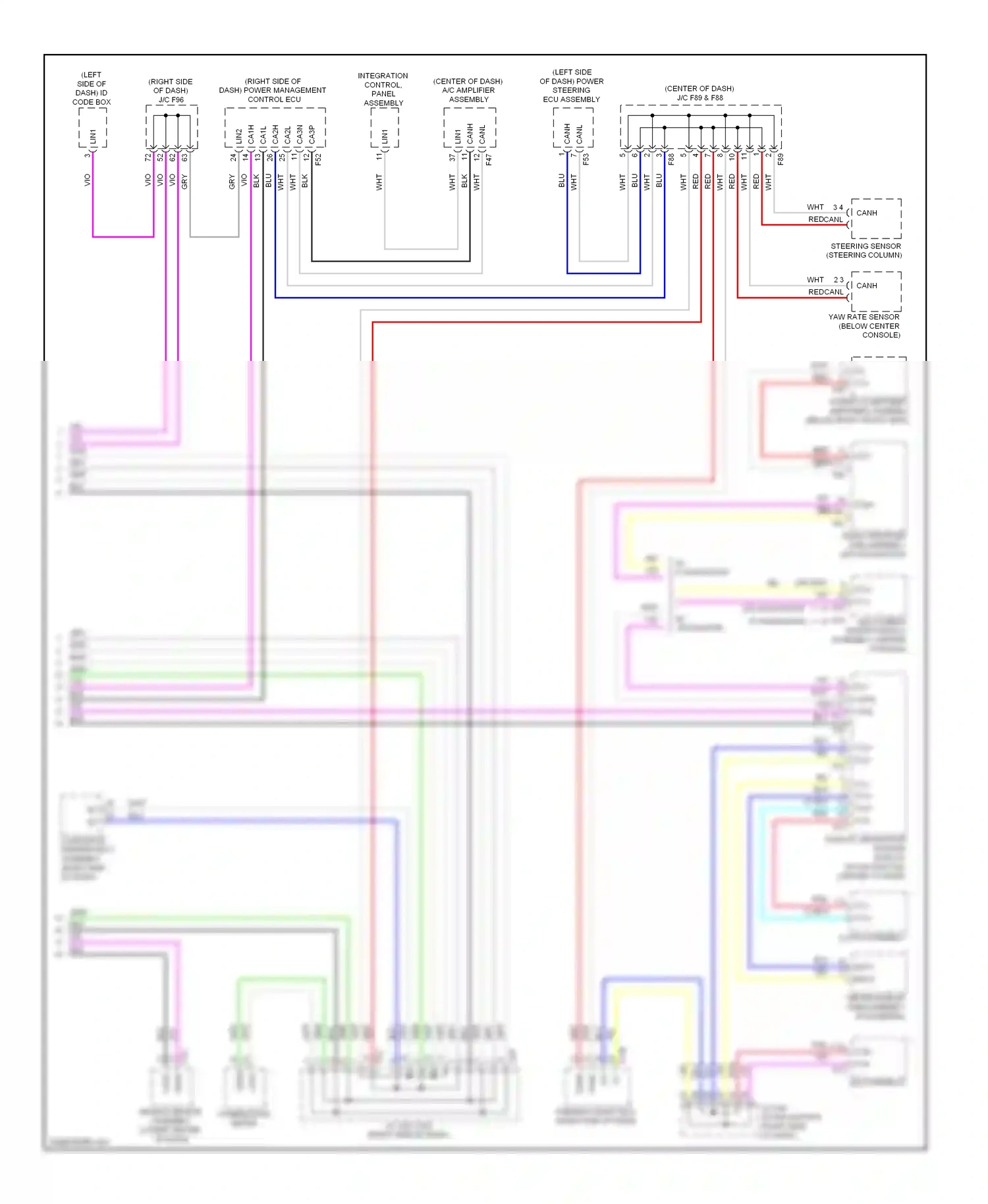 Lexus HS I (2009-2012) clock assembly wiring diagram  (1 of 2)
