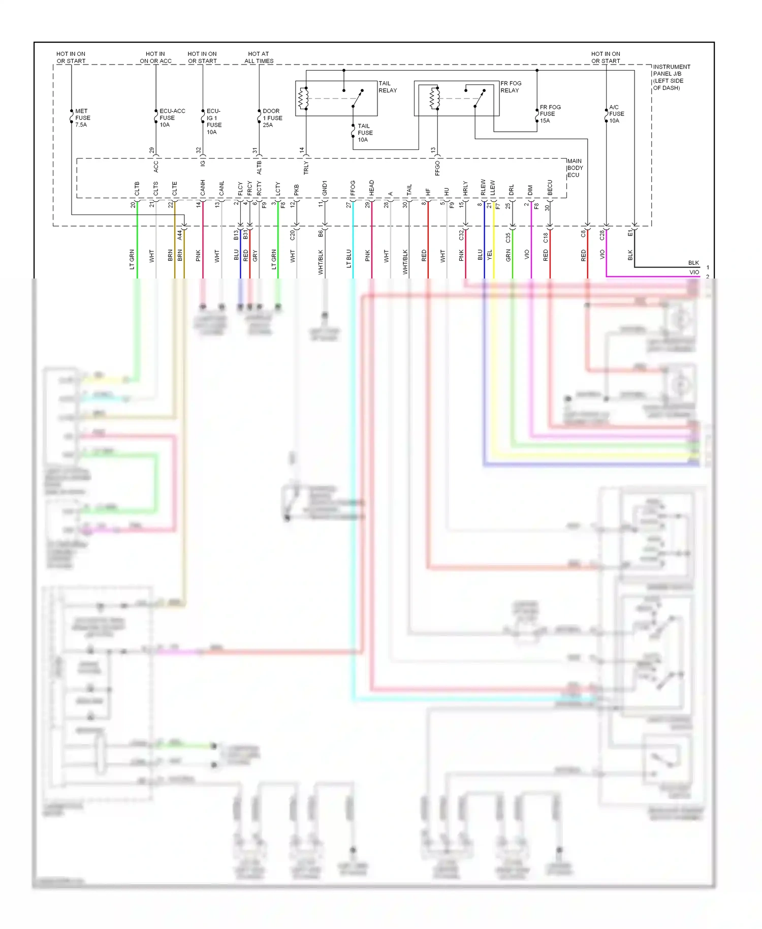 Lexus HS I (2009-2012) clts wiring diagram  (2 of 2)