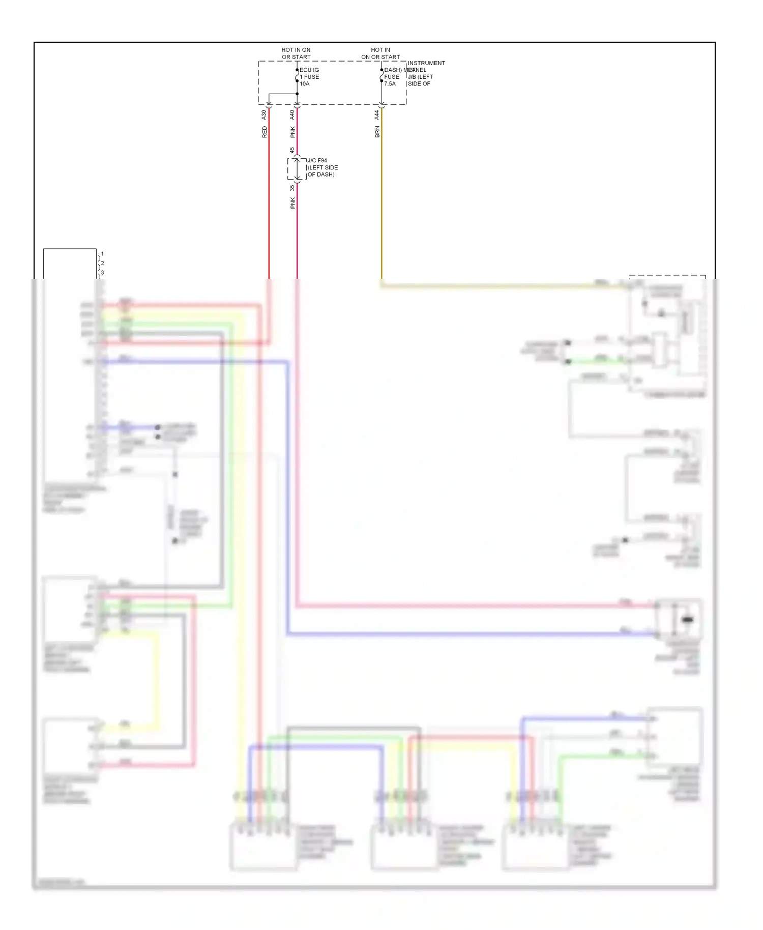 Lexus HS I (2009-2012) combination meter wiring diagram  (16 of 22)