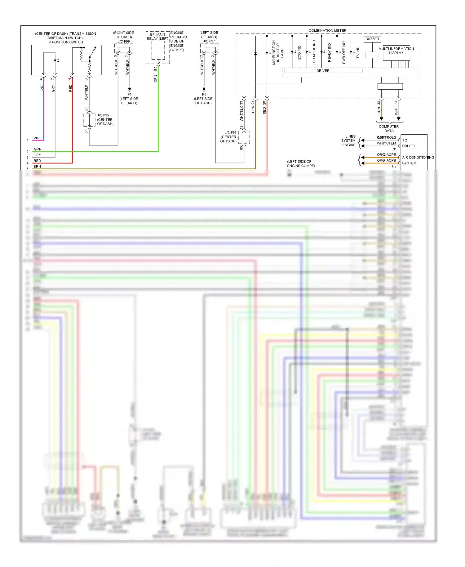 Lexus HS I (2009-2012) computer data lines system engine controls system 1 2 cbi cei wiring diagram  (1 of 1)