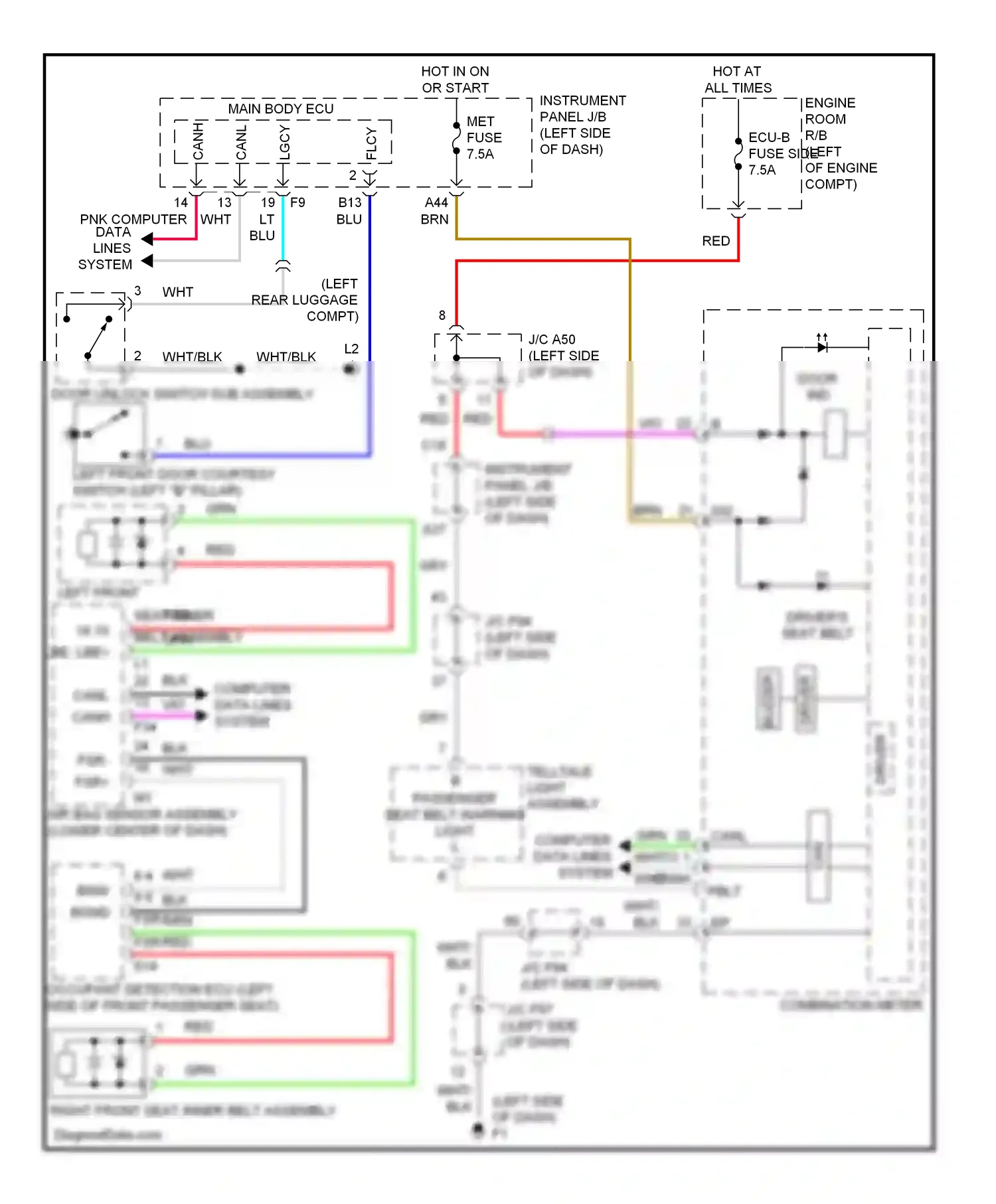 Lexus HS I (2009-2012) computer data lines system wiring diagram  (57 of 62)