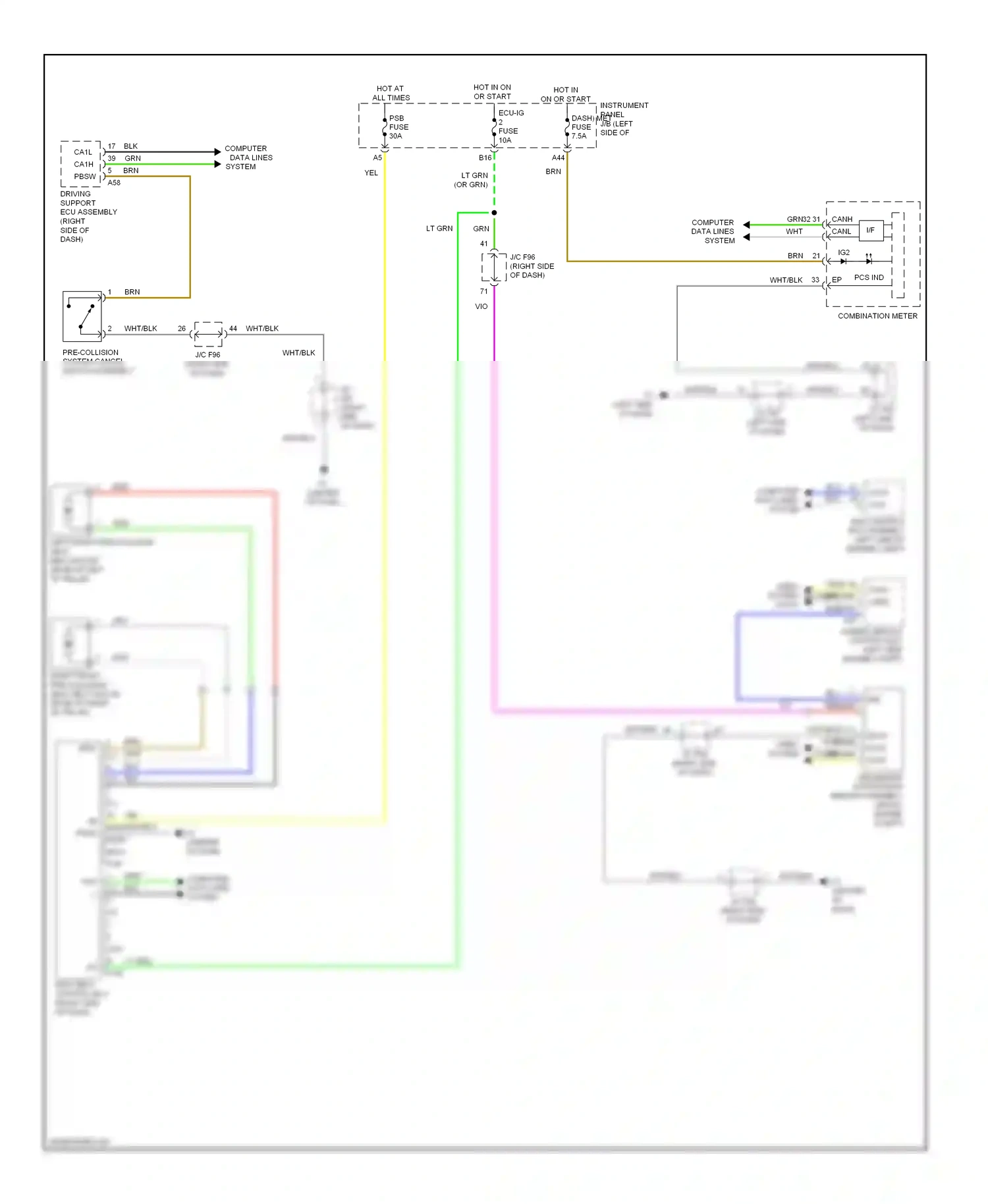 Lexus HS I (2009-2012) computer data lines system wiring diagram  (51 of 62)