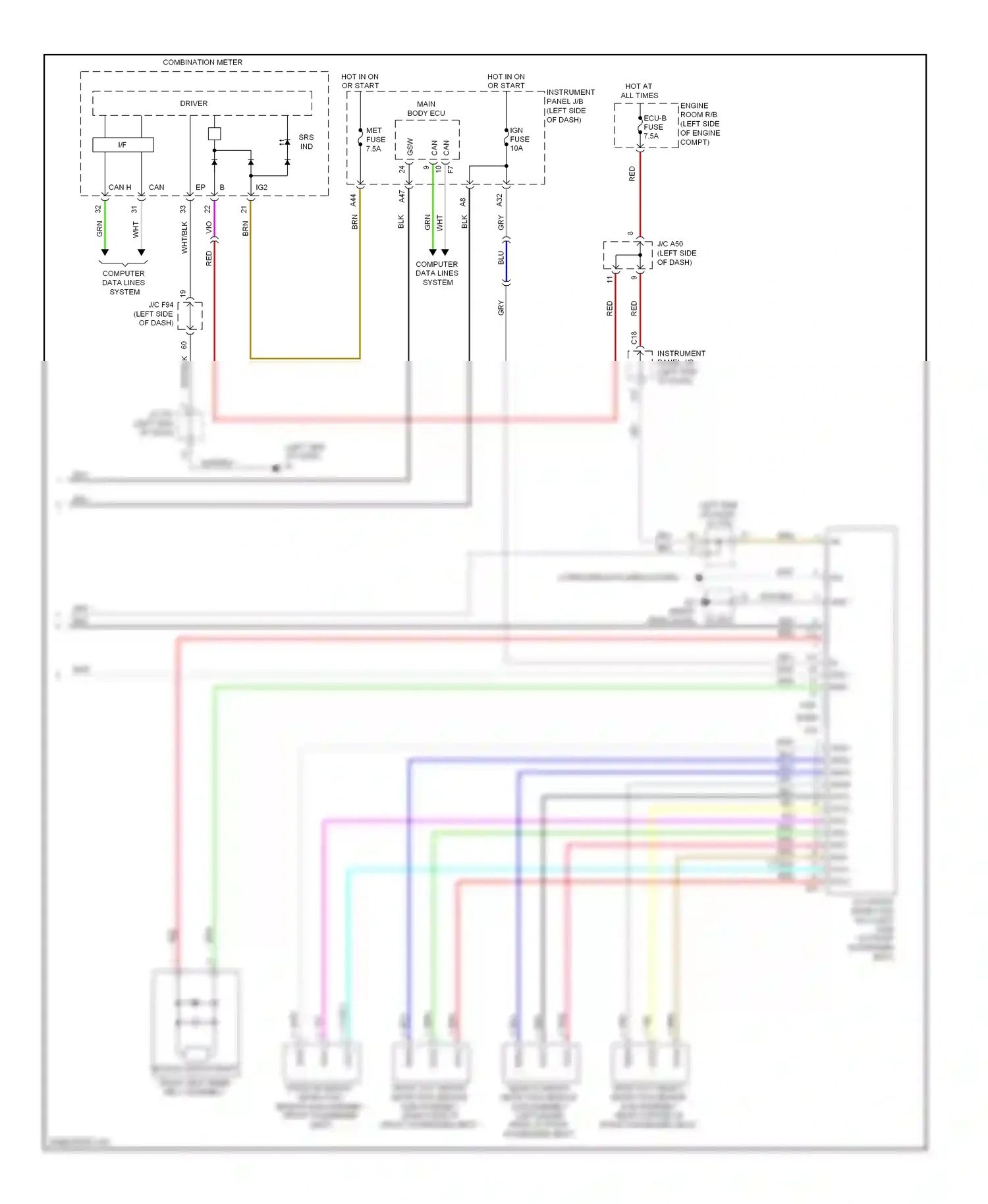 Lexus HS I (2009-2012) computer data lines system wiring diagram  (59 of 62)