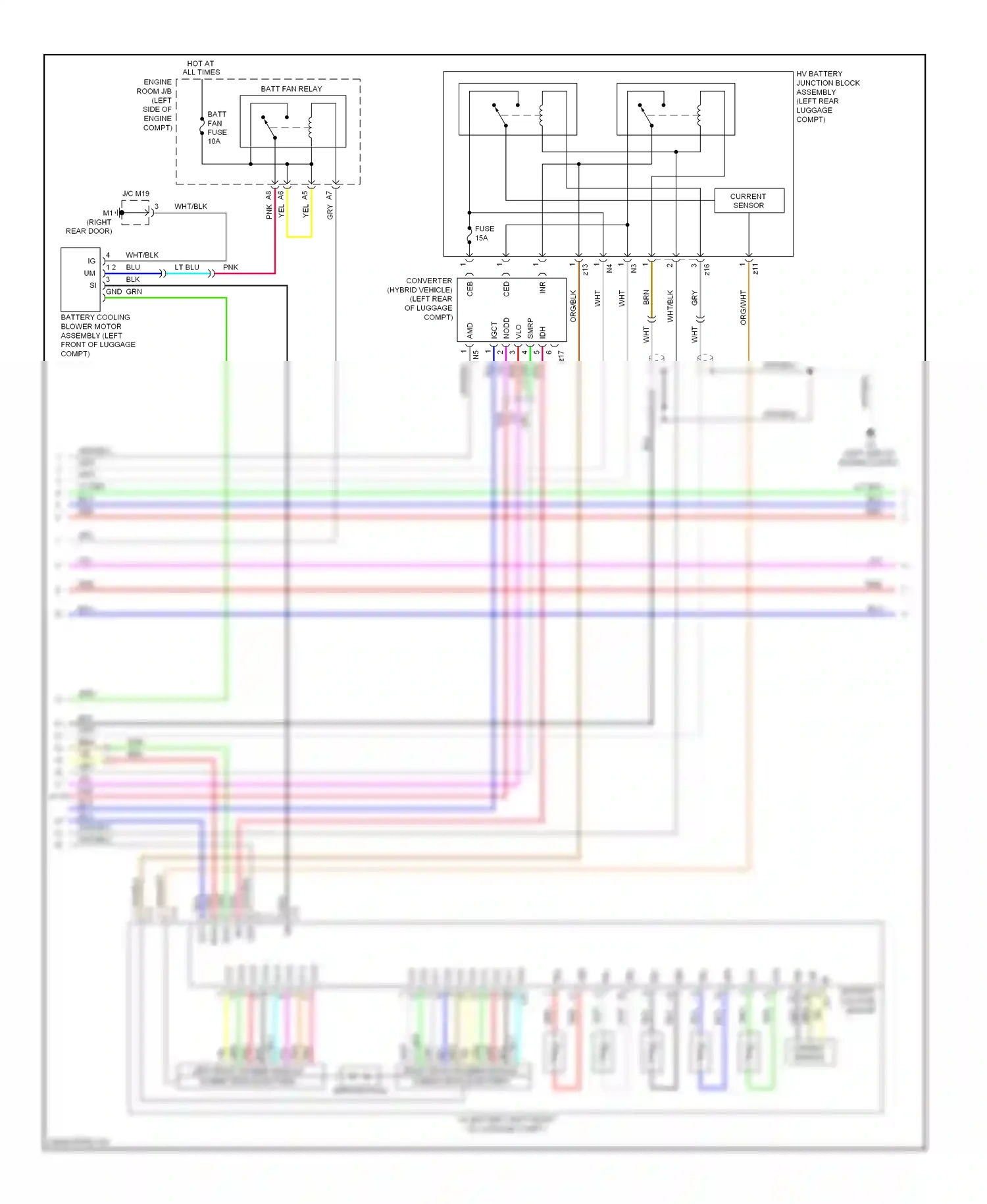 Lexus HS I (2009-2012) current sensor wiring diagram  (1 of 1)