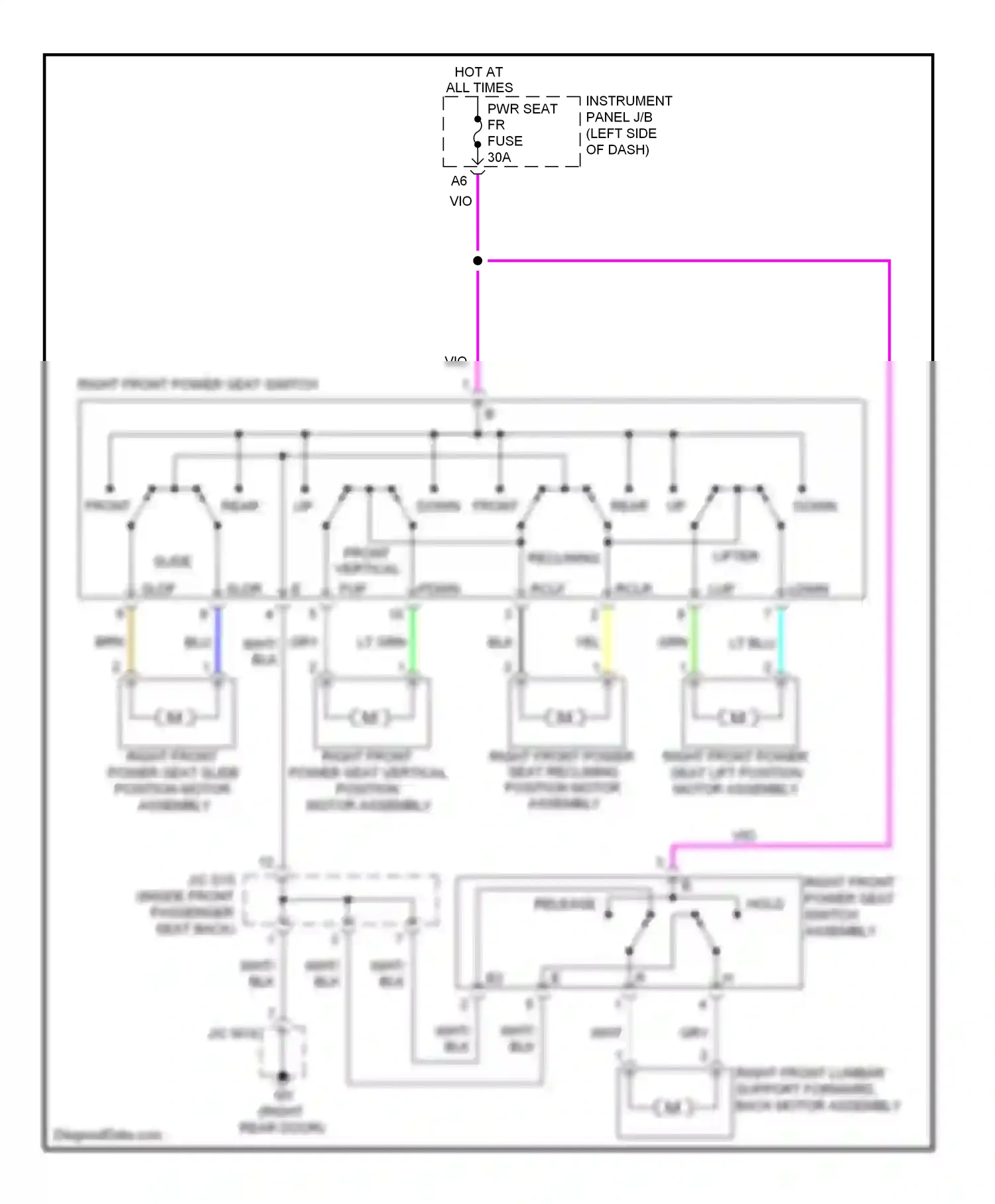Lexus HS I (2009-2012) fuse wiring diagram  (16 of 20)