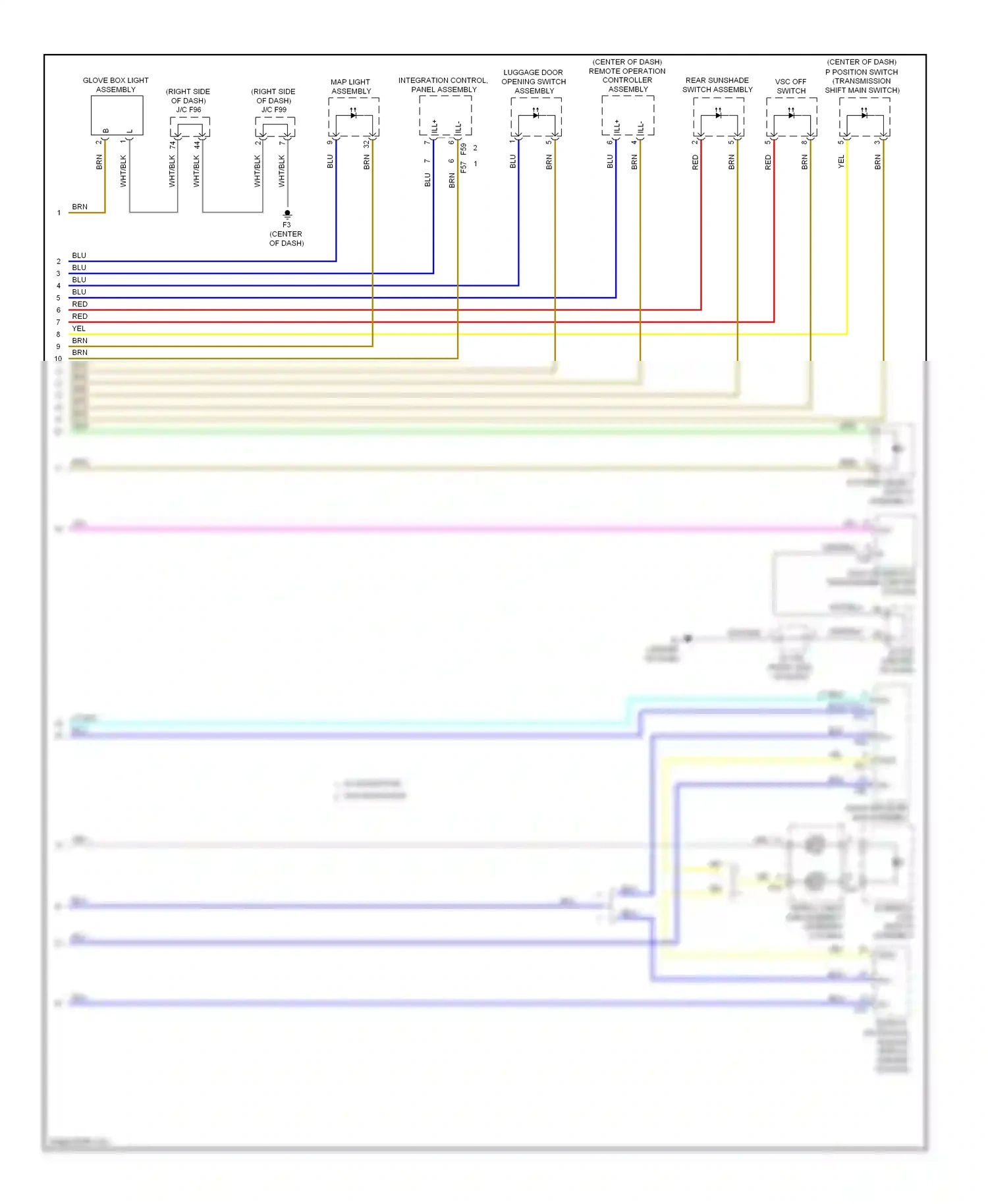 Lexus HS I (2009-2012) integration control, panel assembly wiring diagram  (5 of 8)