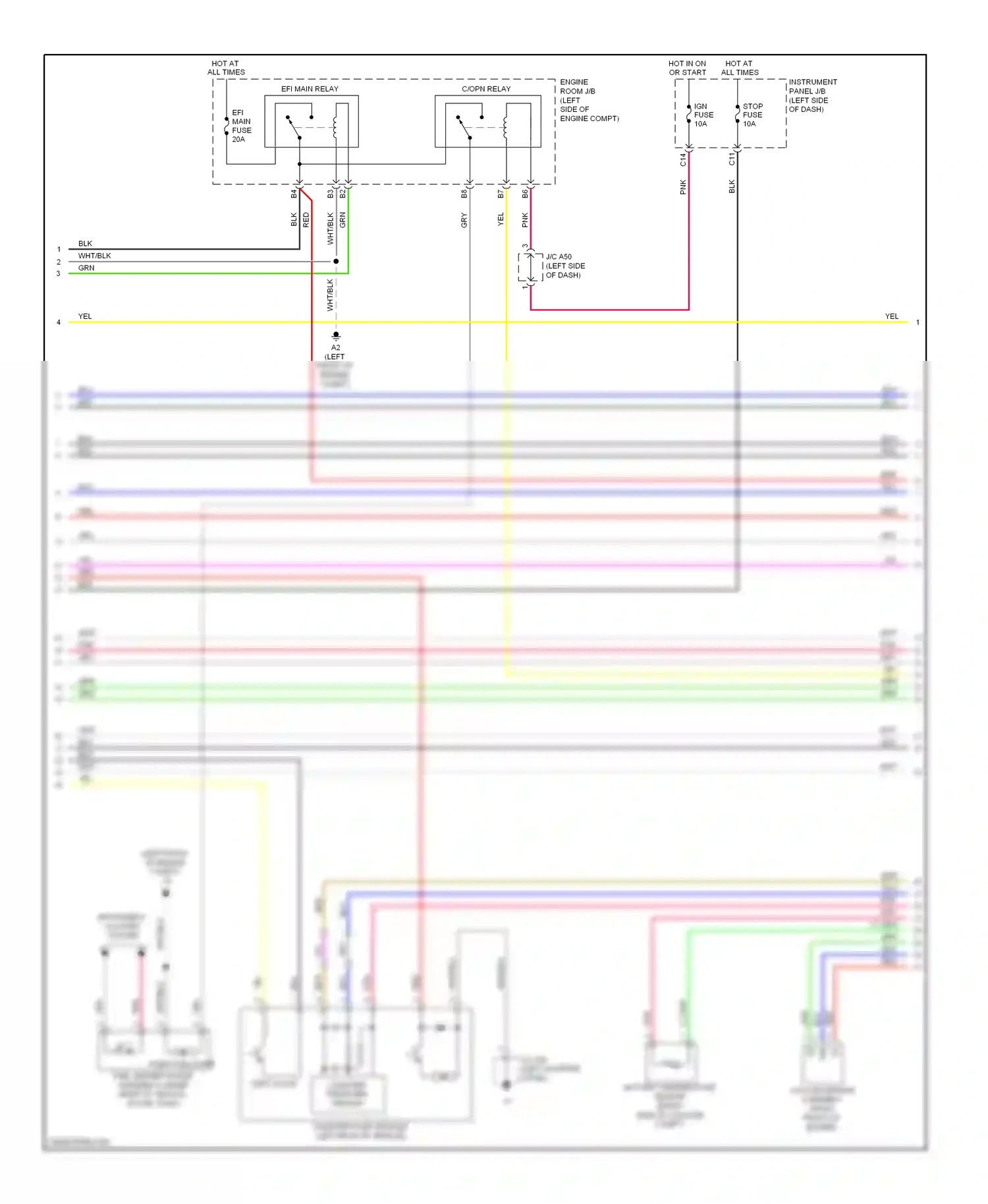 Lexus HS I (2009-2012) left quarter panel) wiring diagram  (10 of 12)
