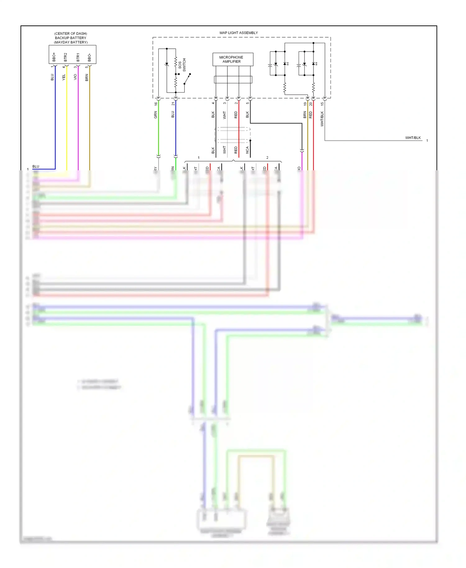 Lexus HS I (2009-2012) map light assembly wiring diagram  (6 of 6)