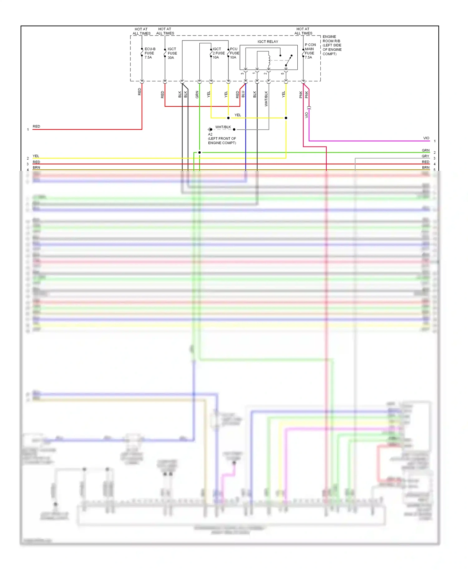 Lexus HS I (2009-2012) mva wiring diagram  (1 of 1)