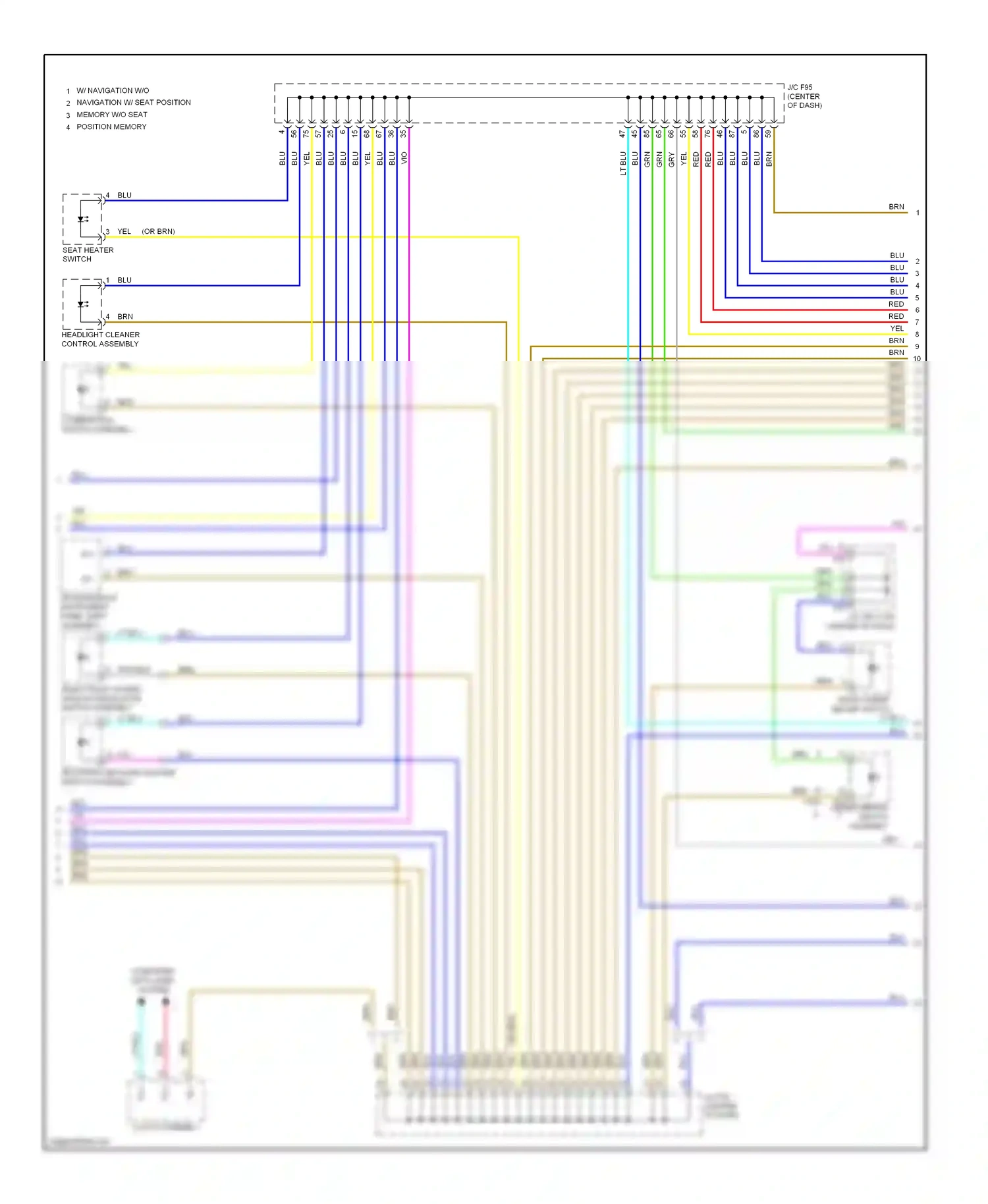 Lexus HS I (2009-2012) outer mirror switch assembly wiring diagram  (1 of 3)