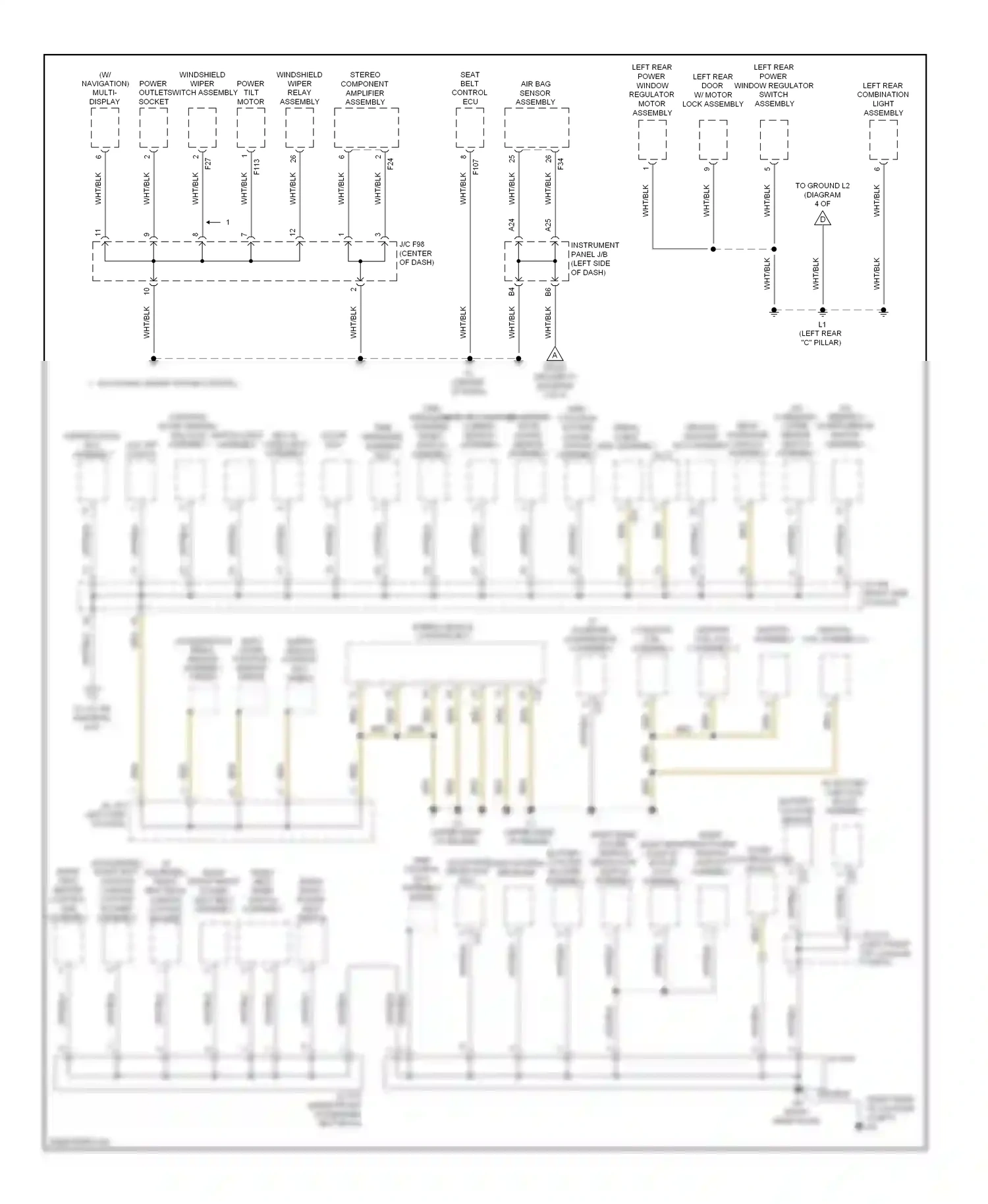 Lexus HS I (2009-2012) power outlet socket wiring diagram  (1 of 1)