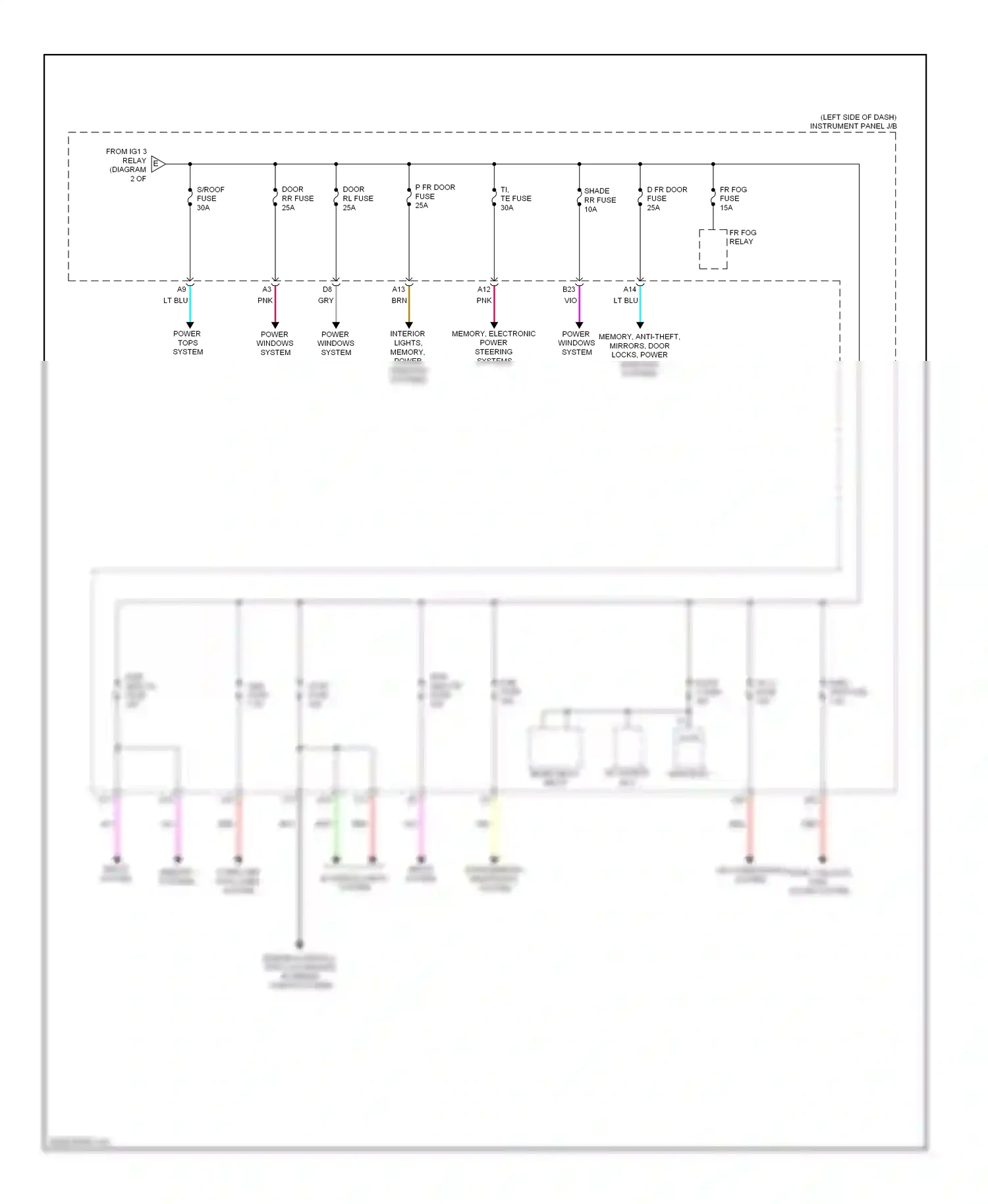 Lexus HS I (2009-2012) power windows system wiring diagram  (2 of 2)