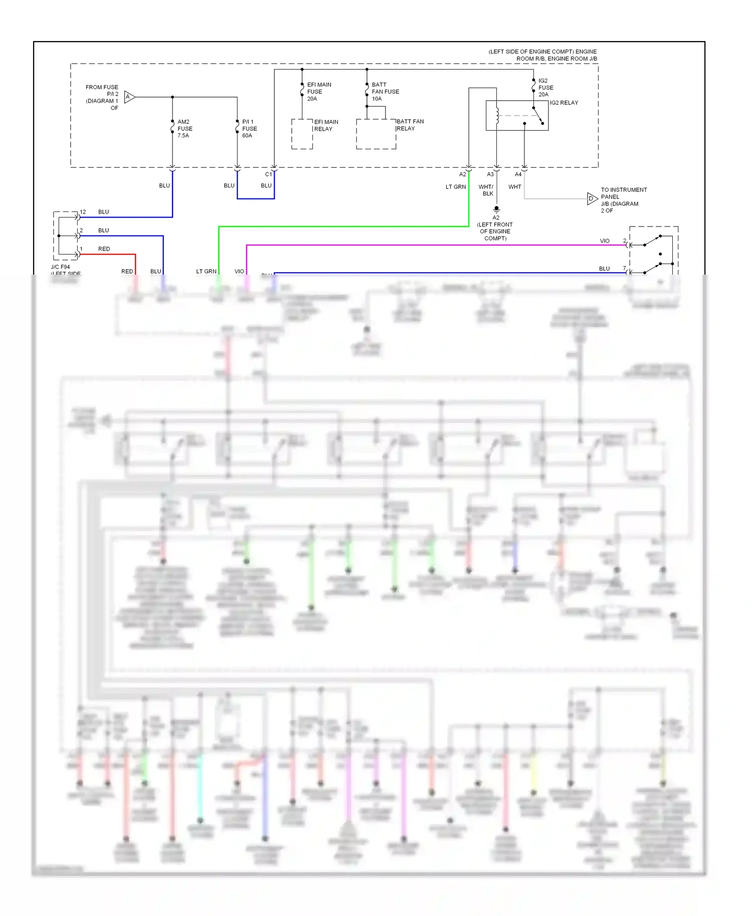 Lexus HS I (2009-2012) p/point relay wiring diagram  (1 of 1)