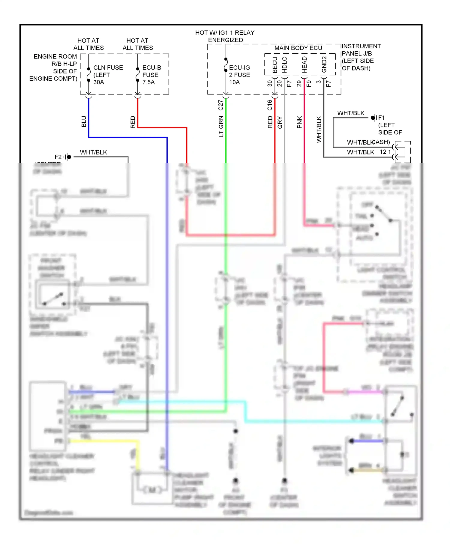 Lexus HS I (2009-2012) red wiring diagram  (93 of 98)