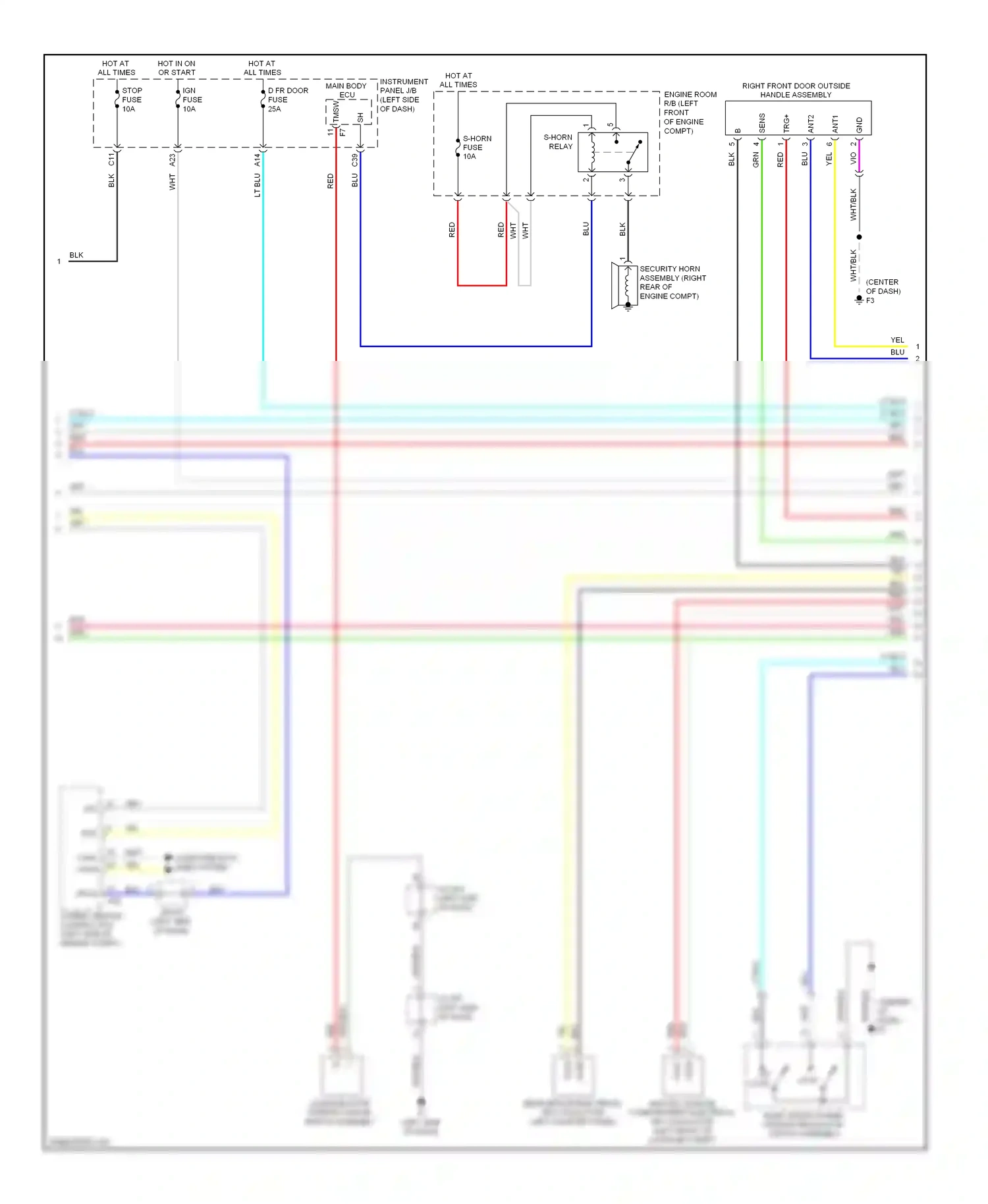 Lexus HS I (2009-2012) sens wiring diagram  (1 of 4)