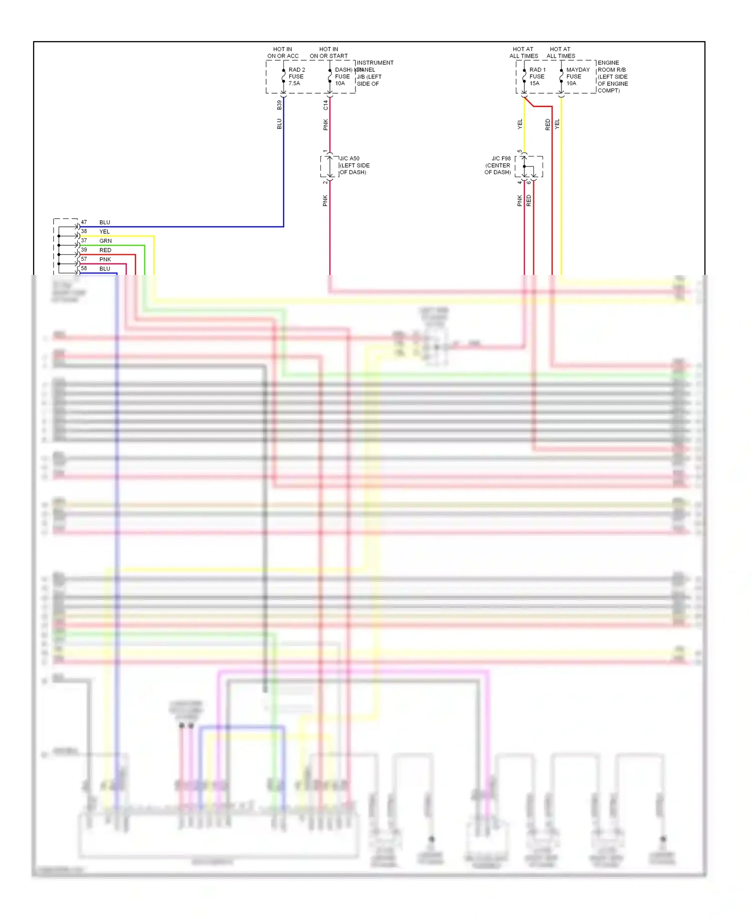 Lexus HS I (2009-2012) vcc wiring diagram  (2 of 3)