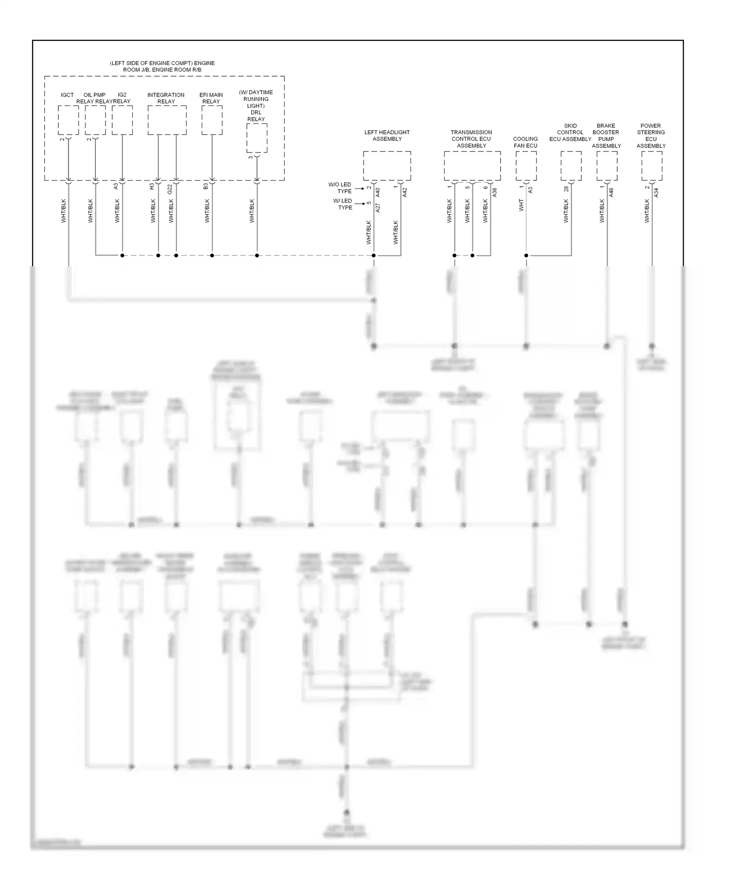 Lexus HS I (2009-2012) w/ led type wiring diagram  (1 of 2)