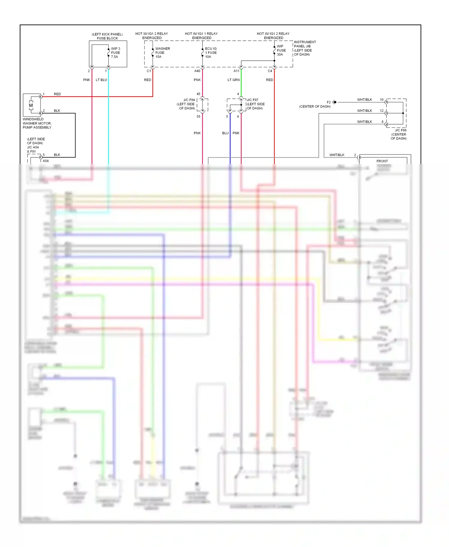 Lexus HS I (2009-2012) washer level sensor wiring diagram  (1 of 3)