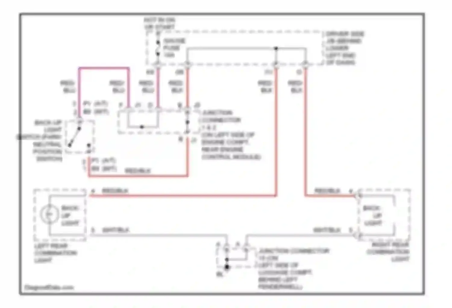 IS Lexus I (1999-2005): Back-up lamps circuit