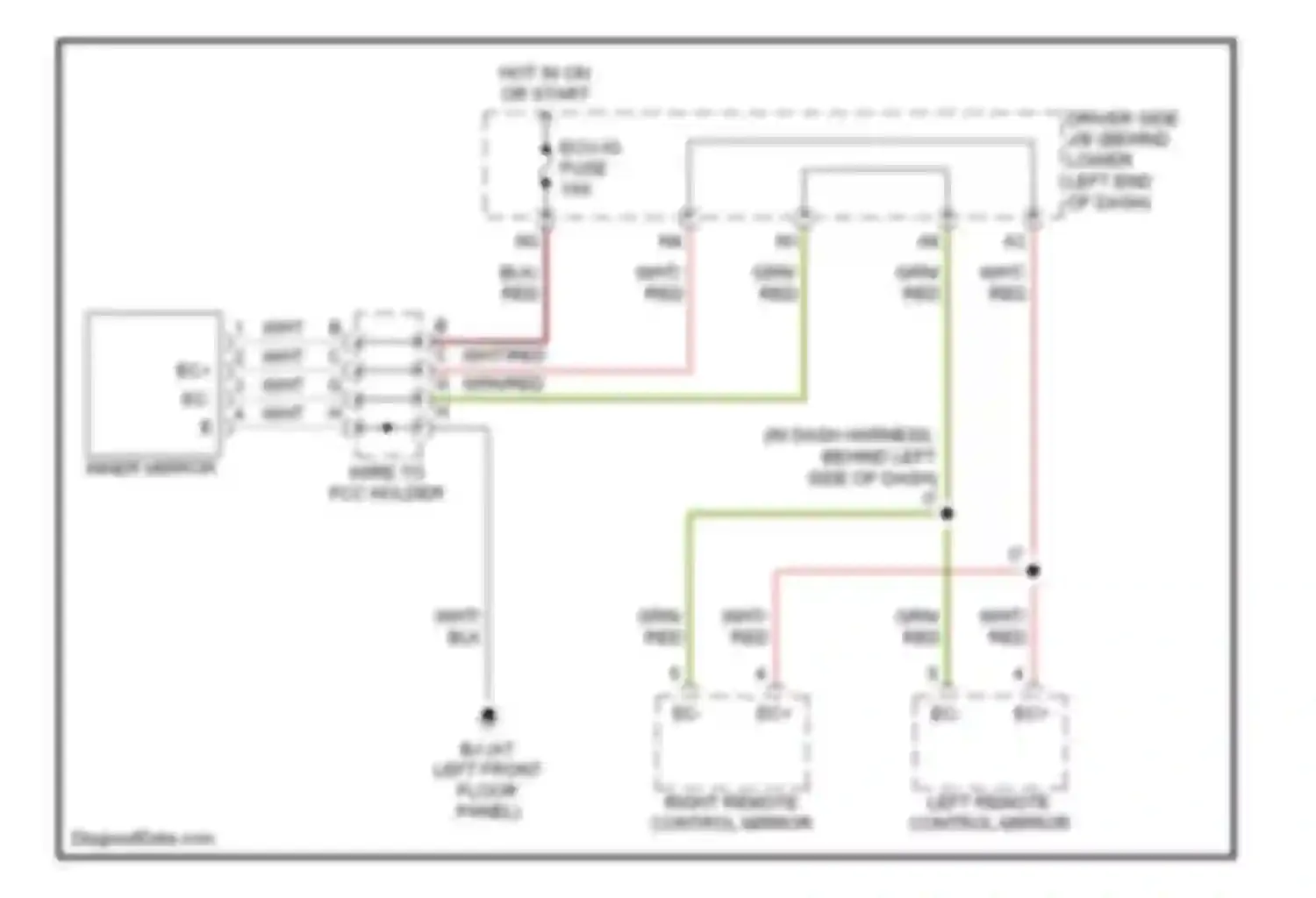 IS Lexus I (1999-2005): Electrochromic mirror circuit