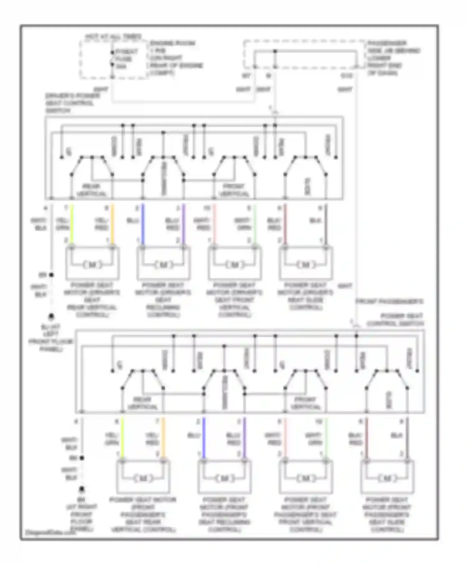IS Lexus I (1999-2005): Power seats circuit