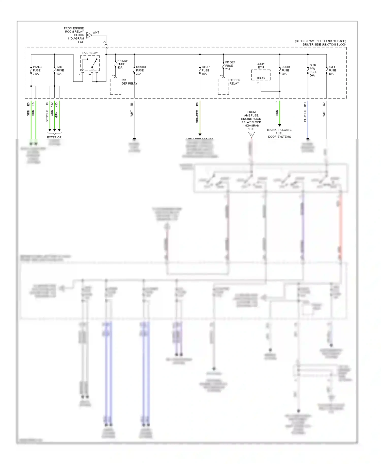 Wiring diagram air conditioning system for Lexus IS I (1999-2005) (2 of 2)