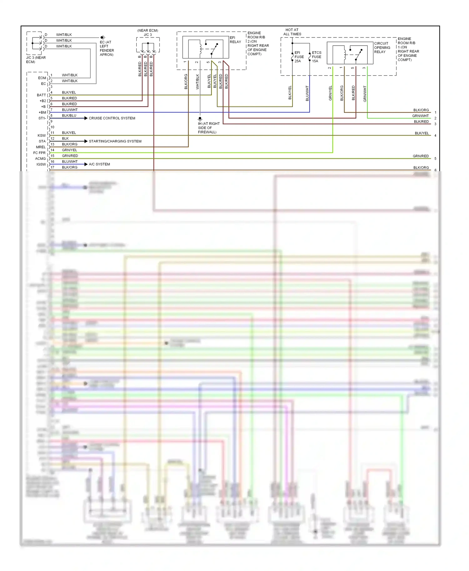 Wiring diagram blk for Lexus IS I (1999-2005) (15 of 52)
