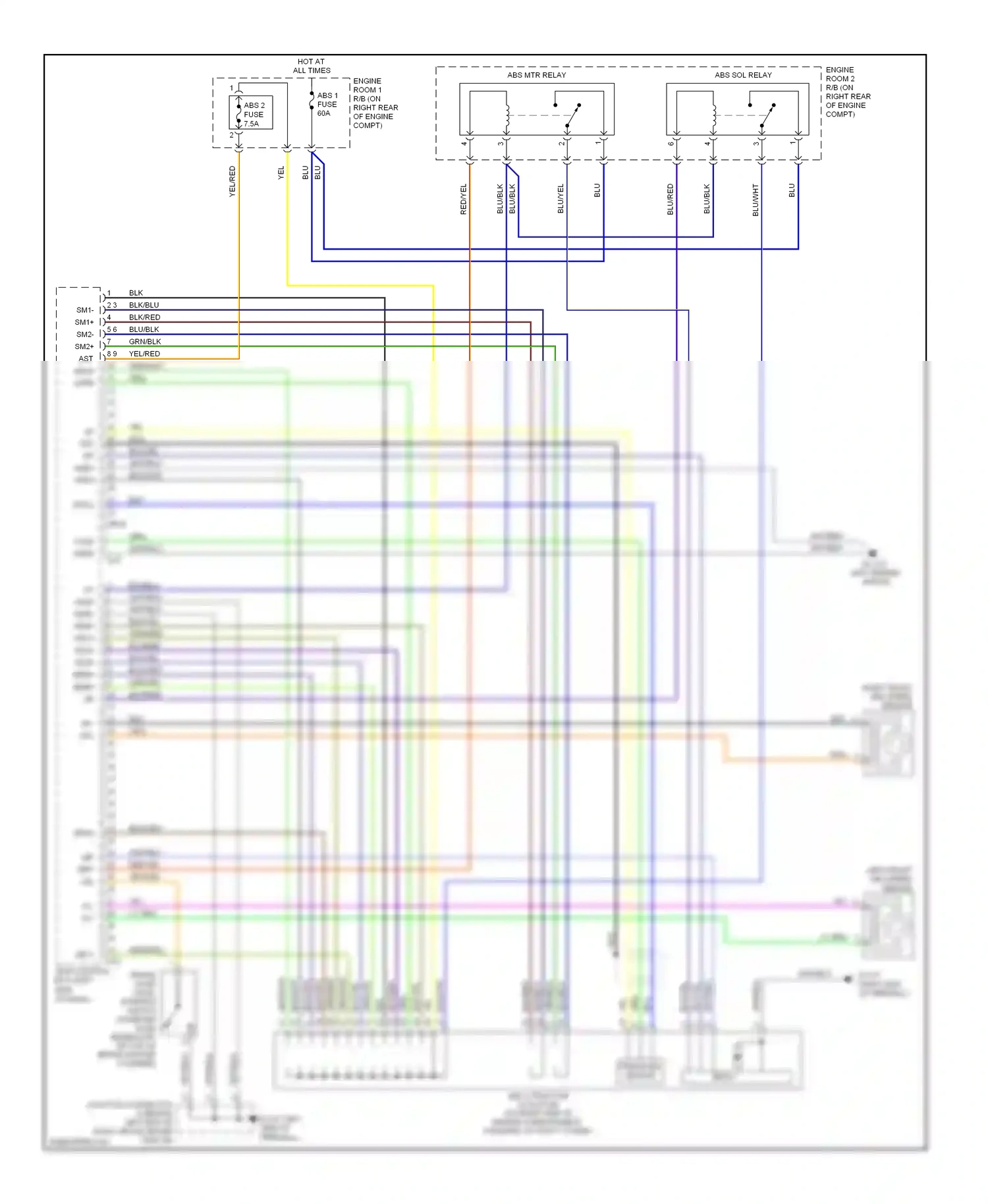 Wiring diagram blu/wht for Lexus IS I (1999-2005) (1 of 25)